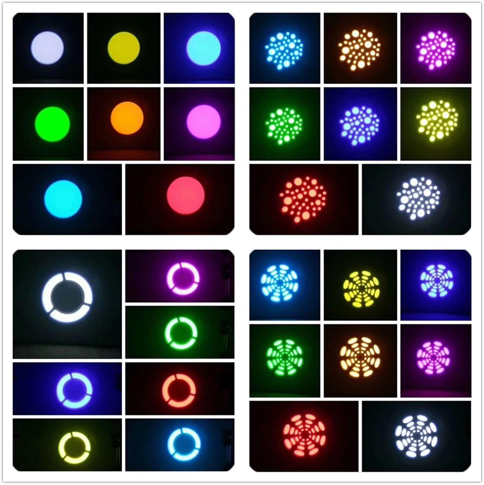 Black Dual LED Moving Head Spotlights with Remote Control
