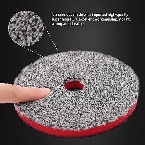 Miniatura 3 de SPTA Almohadillas de corte de microfibra de 3 pulgadas (2.953 in), 3 almohadillas de eliminación de cera de microfibra suave, almohadilla aplicadora