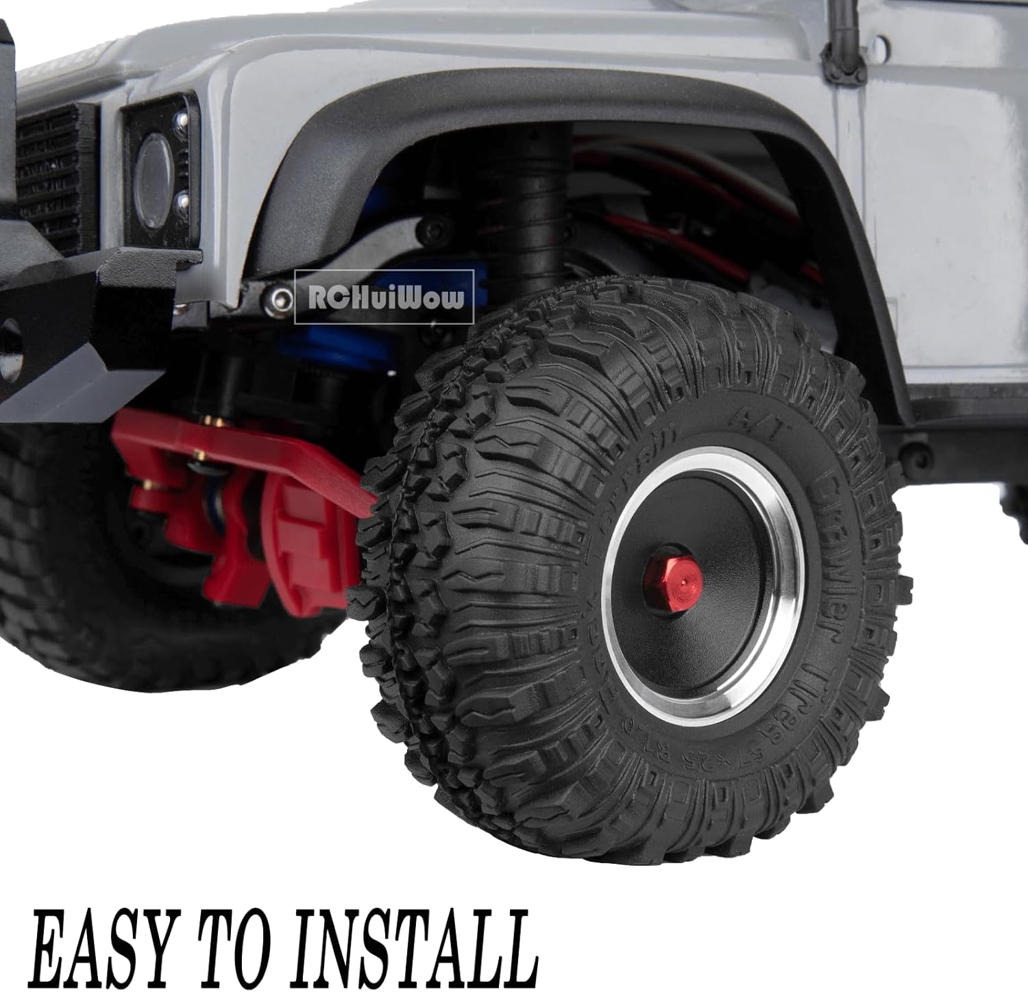 1.0 Inch Multi-Terrain RC Tire Skin for TRX4 SCX24 FCX24 Ascent-18 Off-Road Crawler,1.0" Soft Rubber Tire Skins (57 * 25mm) for 1/18 1/24 Remote Control Car(Style D)