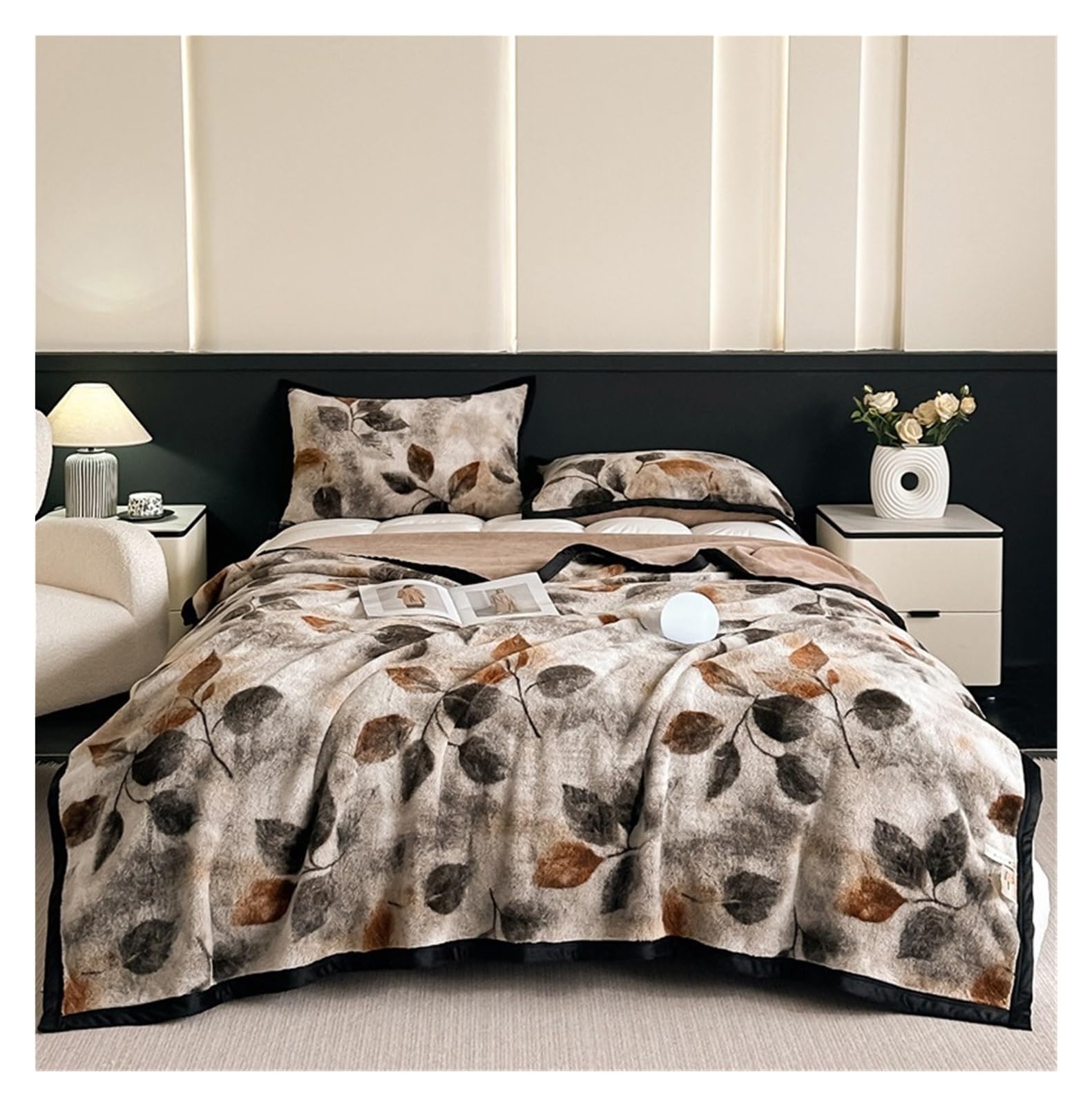 Couverture douce double couche Multi-Colored-B 200cmx230cm pour chambre