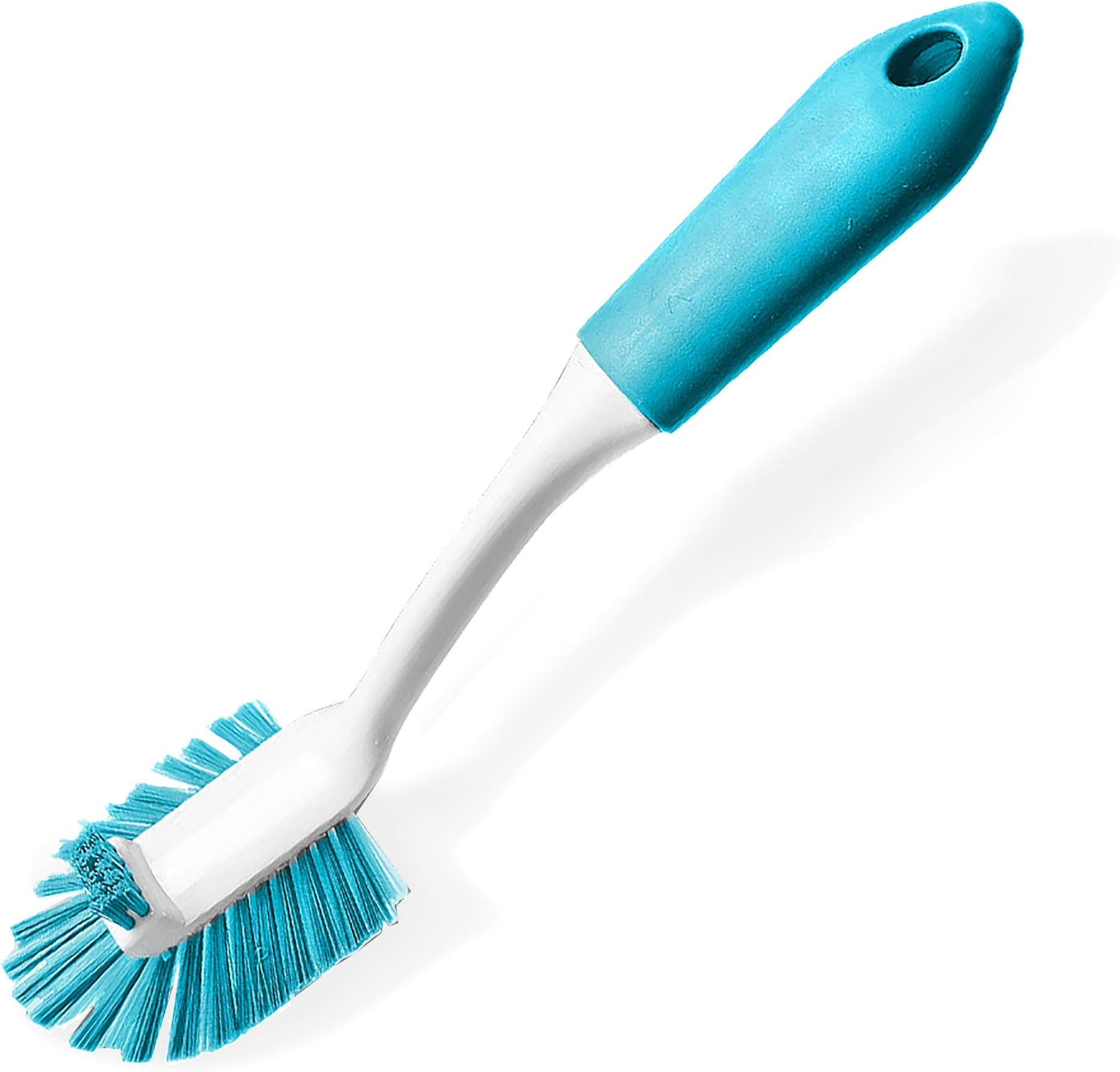 Everclean Radial Dish Brush, 11.5 x 3.25 x 2.8 Inches, Purple and White Bristles (6690)