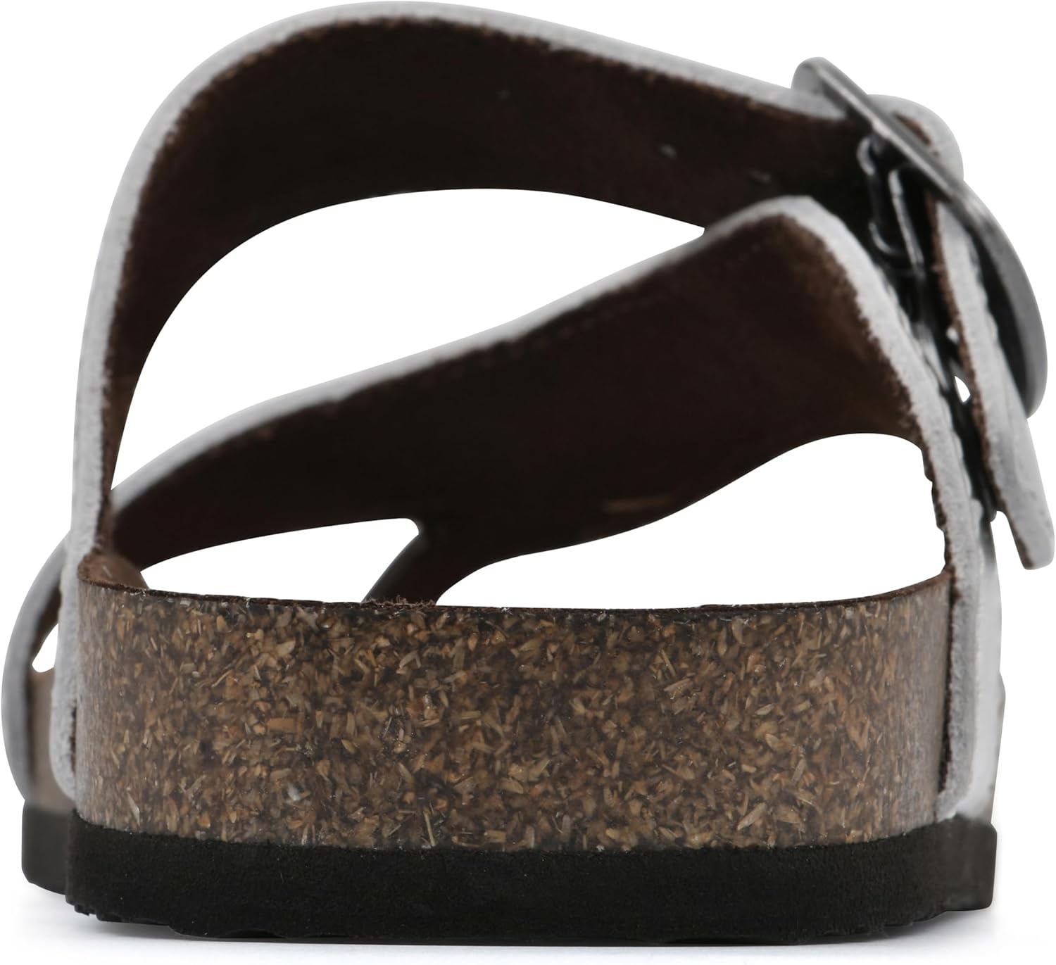 WHITE MOUNTAIN Carly Signature Comfort-Molded Footbed Sandal, Silver/Leather, 3 M - Image 6