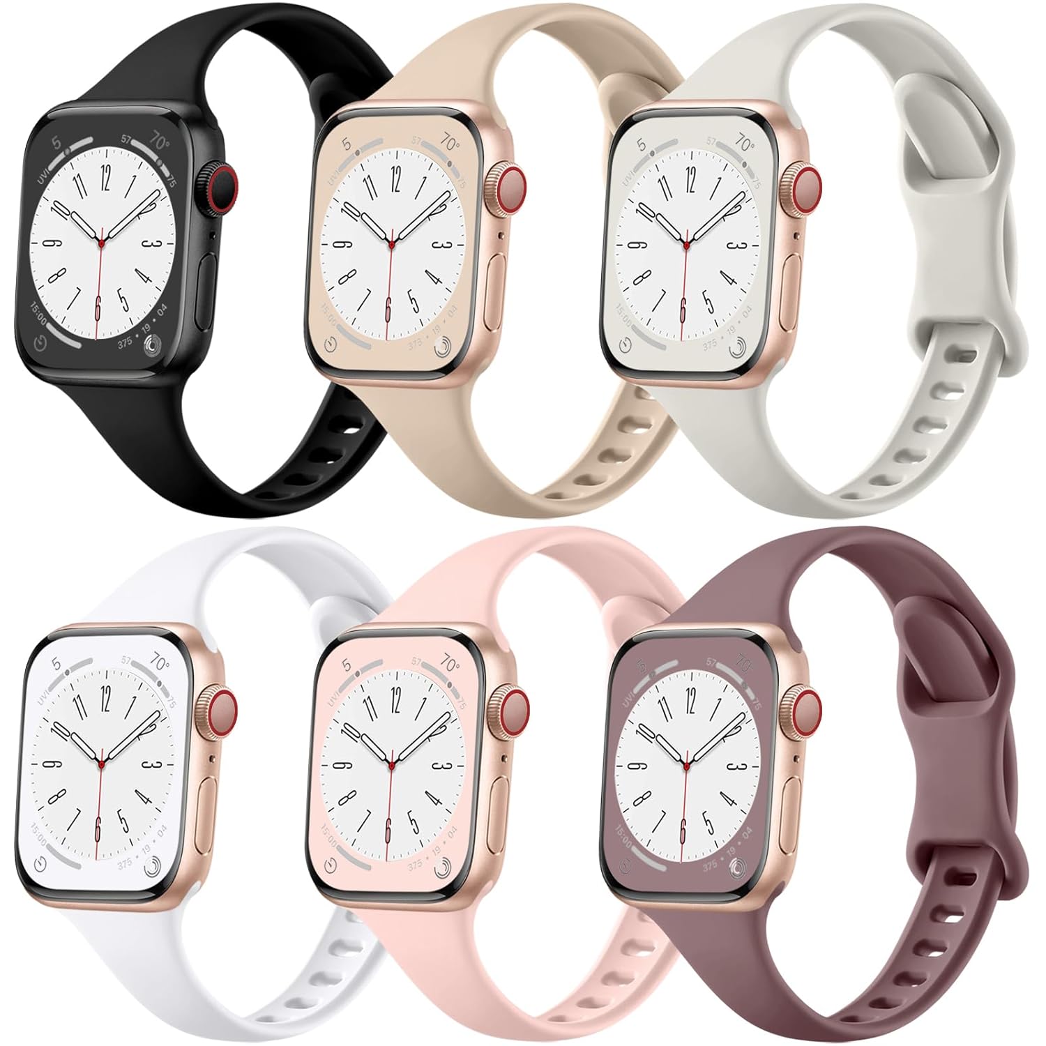 Lerobo Thin Slim Bands Compatible with Apple Watch 40mm 38mm 44mm 45mm 46mm 42mm 41mm 49mm SE iWatch