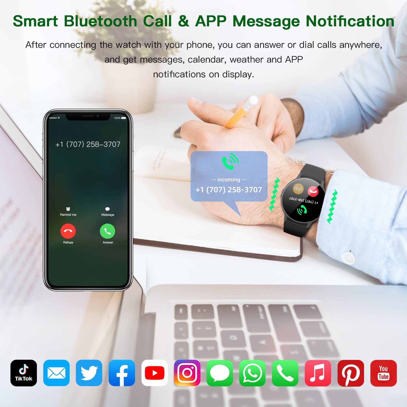 Smart Watch for Women Men(Answer/Dial Calls) - Image 2