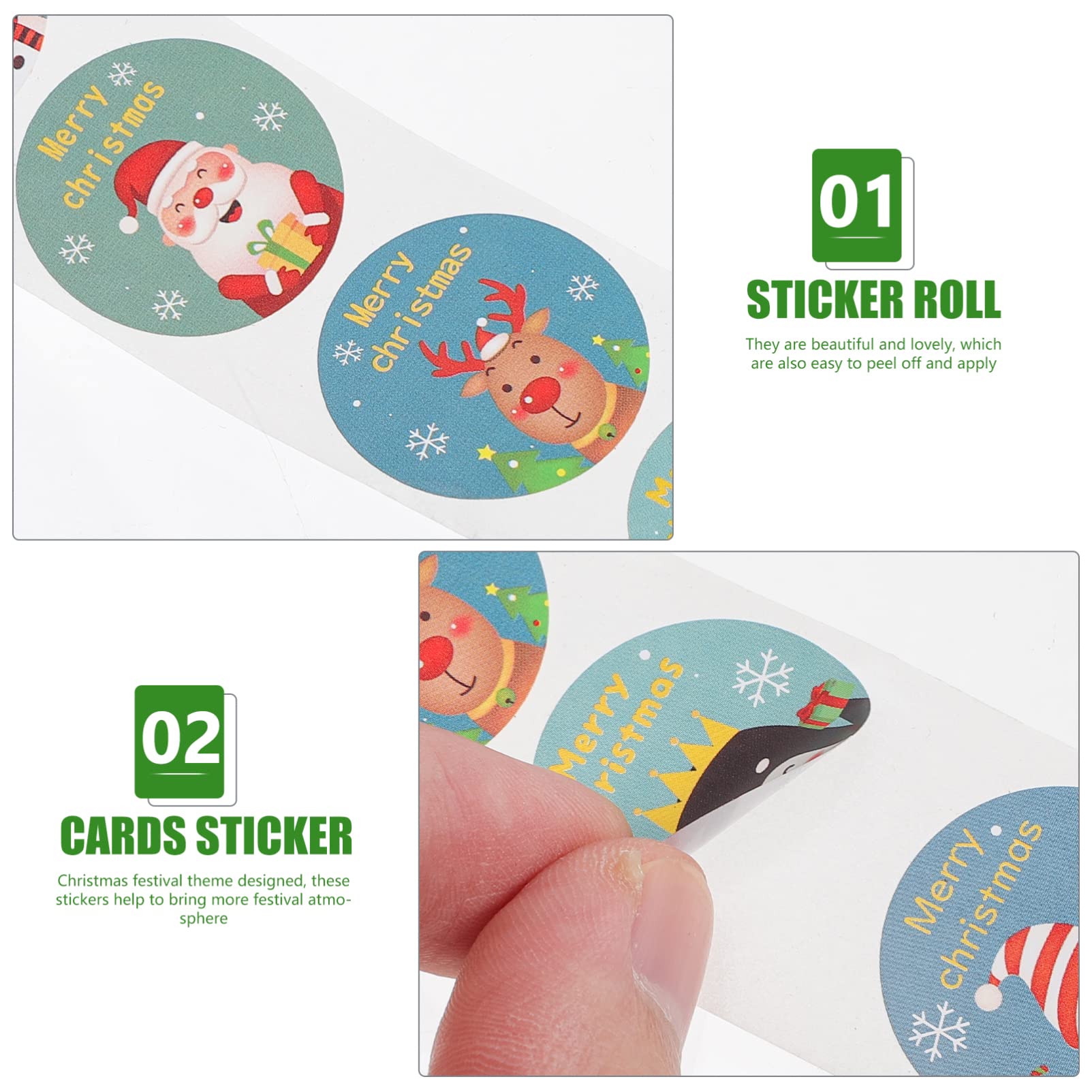 MAGICLULU 6 Adesivi Natalizi Per Regali e Decorazioni Etichette Adesive Per Buste Biglietti e Scatole Design Diversificati e Facili Da Applicare Per Natale