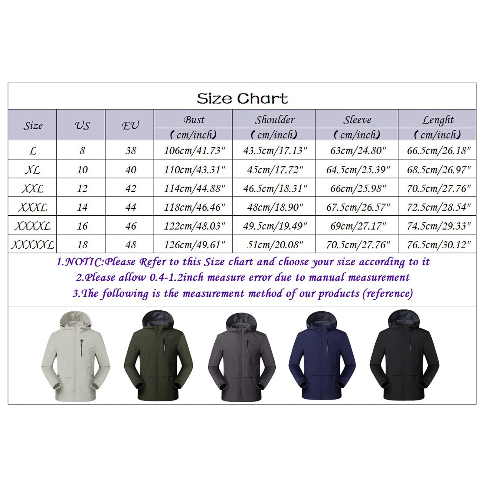 Chubasquero para hombre, transpirable, chaqueta de ocio para hombre, con capucha, chaqueta de entrenamiento con cremallera, chaqueta de senderismo, corte holgado, chaqueta para la intemperie, bolsillo