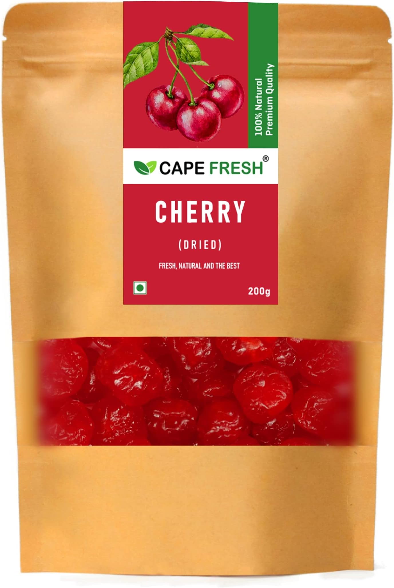 Cape Fresh Dried Cherry 200 grams | Raw cherry