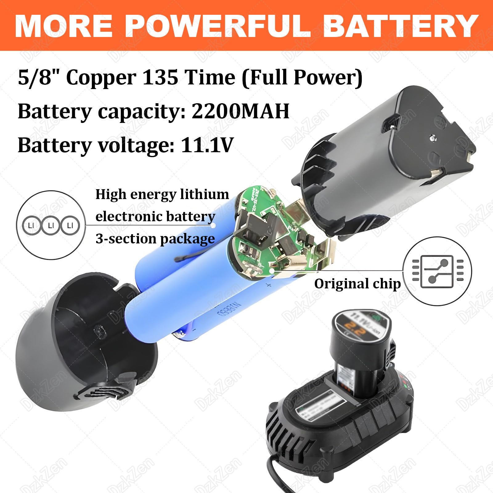 Herramienta De Abocardado Excéntrico 45°, 2200 Mah, Kit de Herramientas eléctricas para abocardar, Luces LED, for escariador de Aire acondicion 5clamps