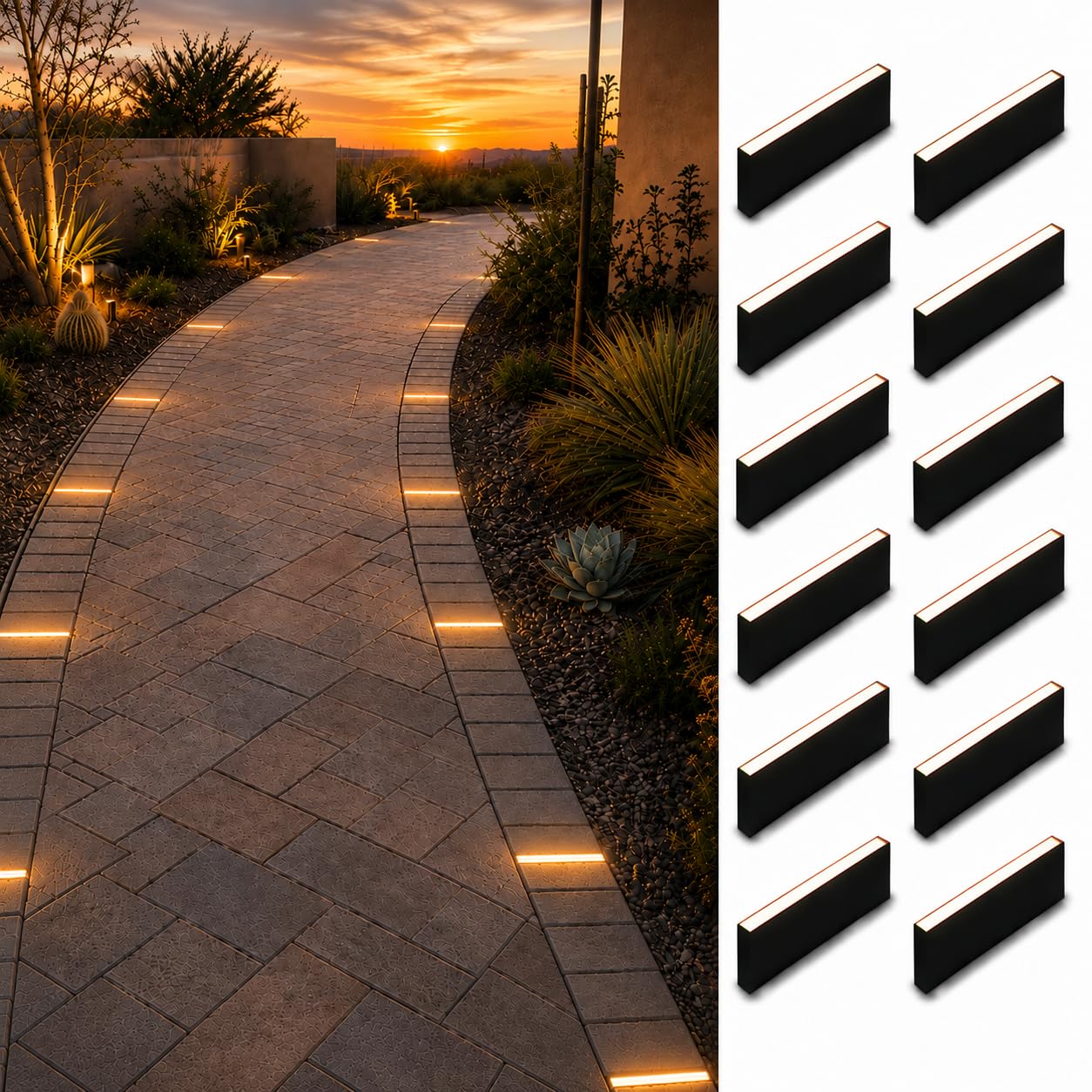 Photo 1 of LUMENGY Slim Paver Lights - 12 Pack