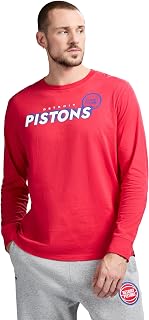 GAME 7 x NBA Official Men's Long Sleeve Graphic Tee - 100% Cotton Lightweight Crew Neck Team T-Shirt
