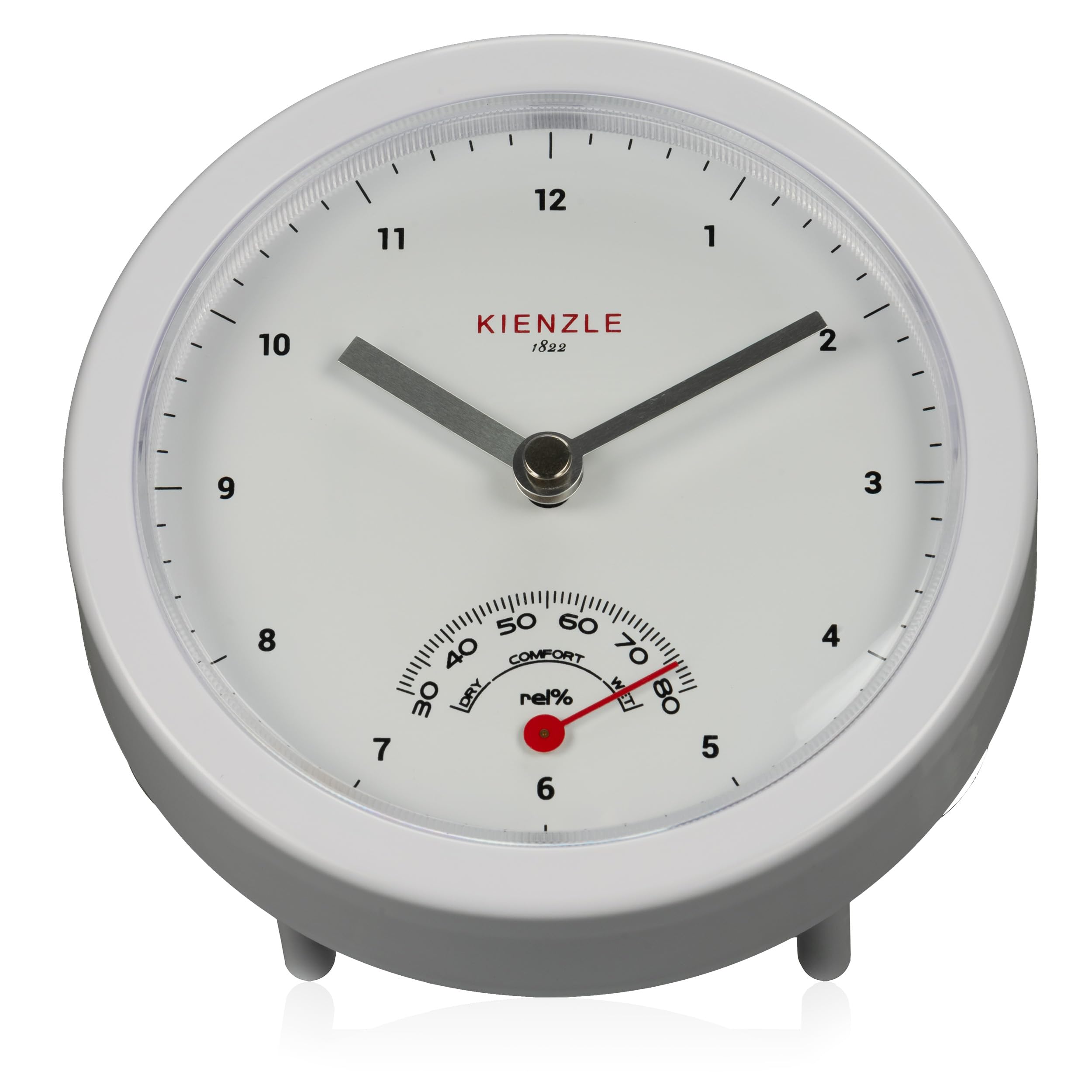 Kienzle Orologio da bagno con movimento al quarzo, igrometro, con ventose resistenti agli spruzzi