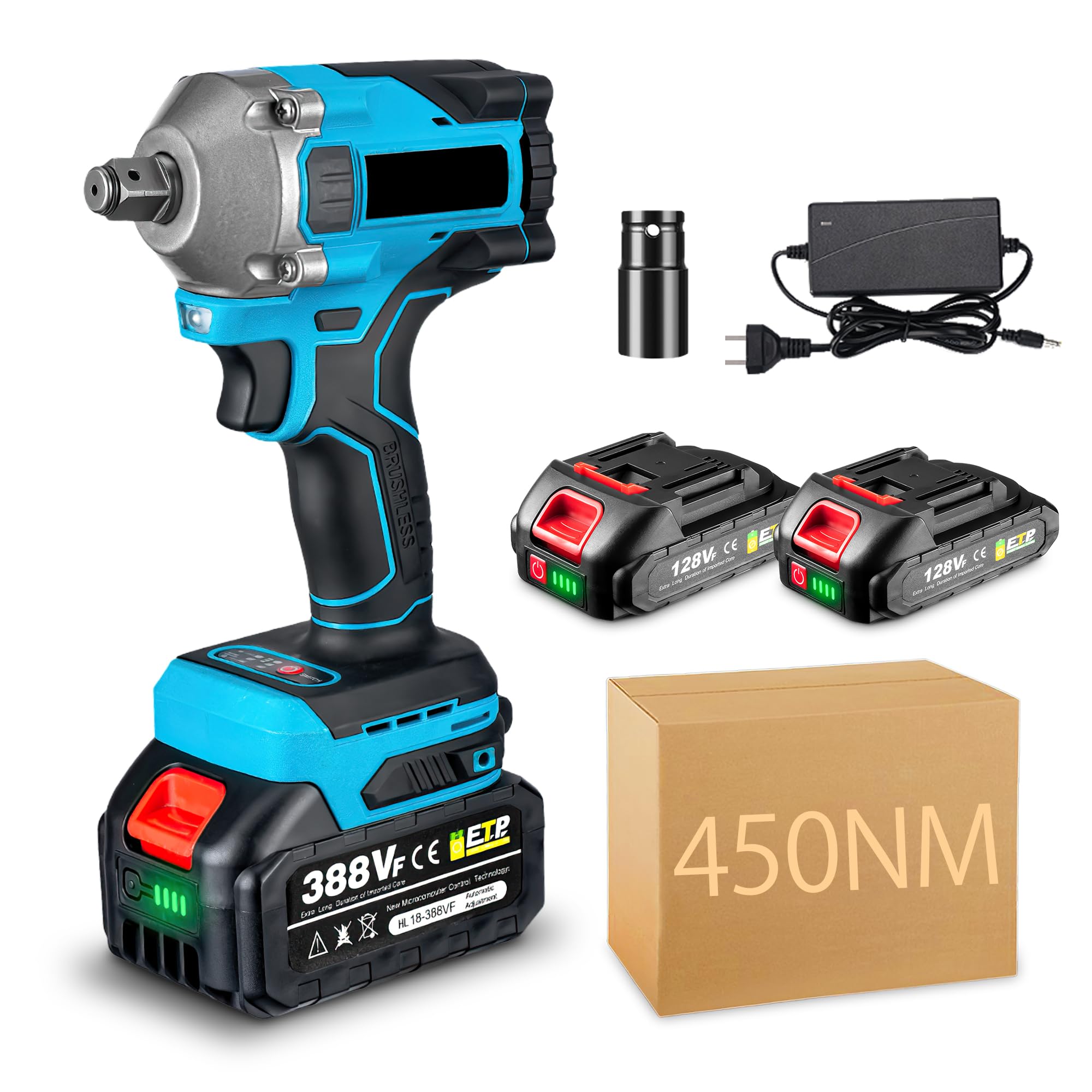 Amazon | ONEVAN インパクトレンチ 18v 充電式 電動インパクトレンチ  