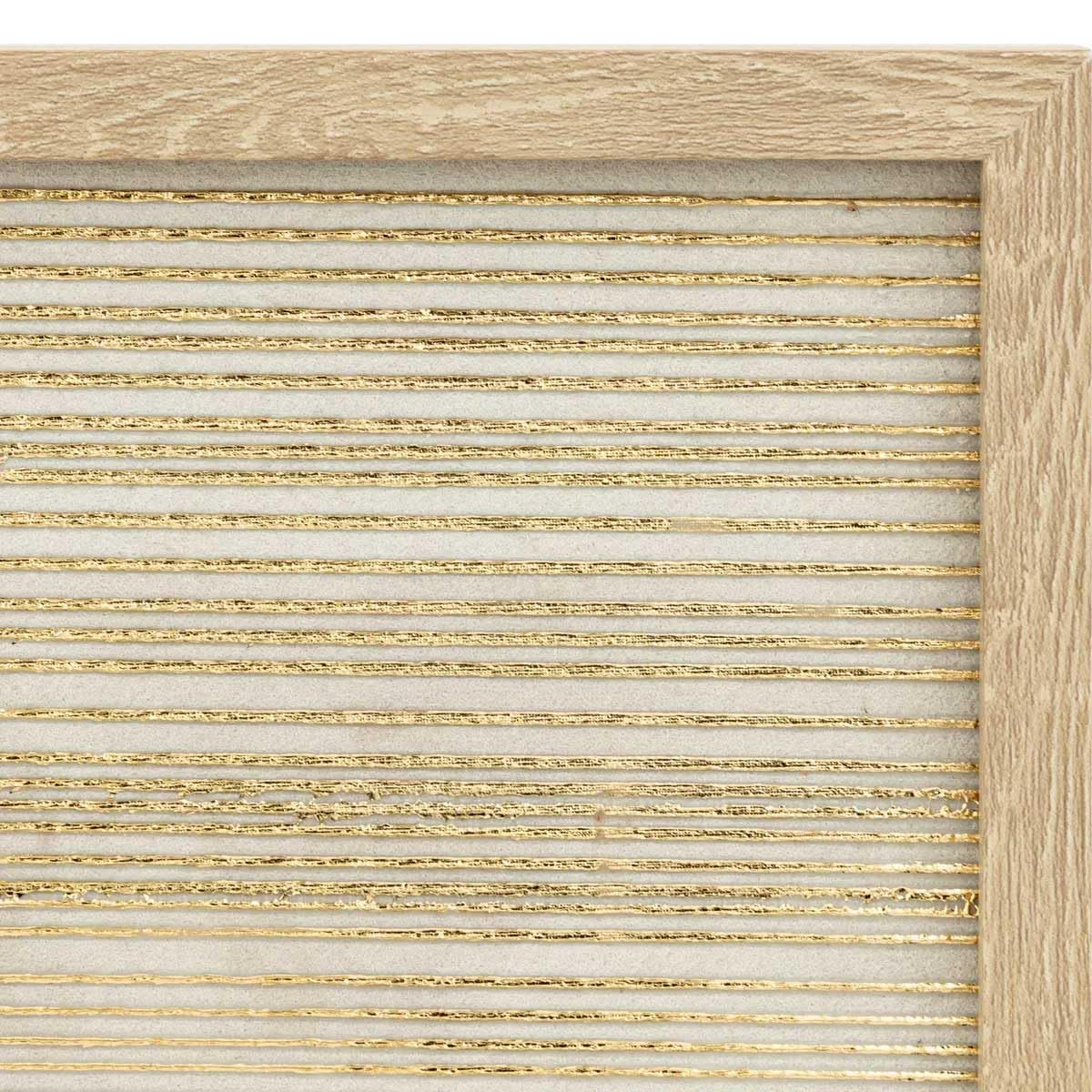 Atmosphera Créateur d'intérieur - Tableau Imprimé Déco Elin 50x70cm Beige & Doré