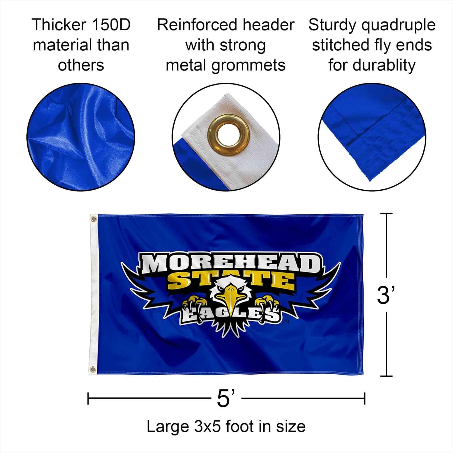 Morehead State Eagles University Large College Flag - Image 2