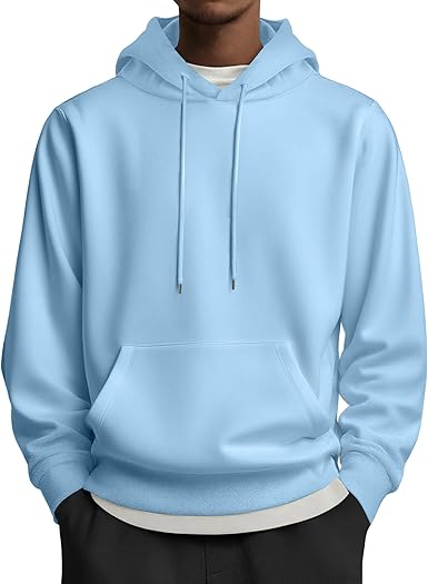 COOFANDY Mens Hoodies Pullover Long Sleeve Casual Fashion Sweatshirts Drawstring Gym Hooded Shirt with Kanga Pocket