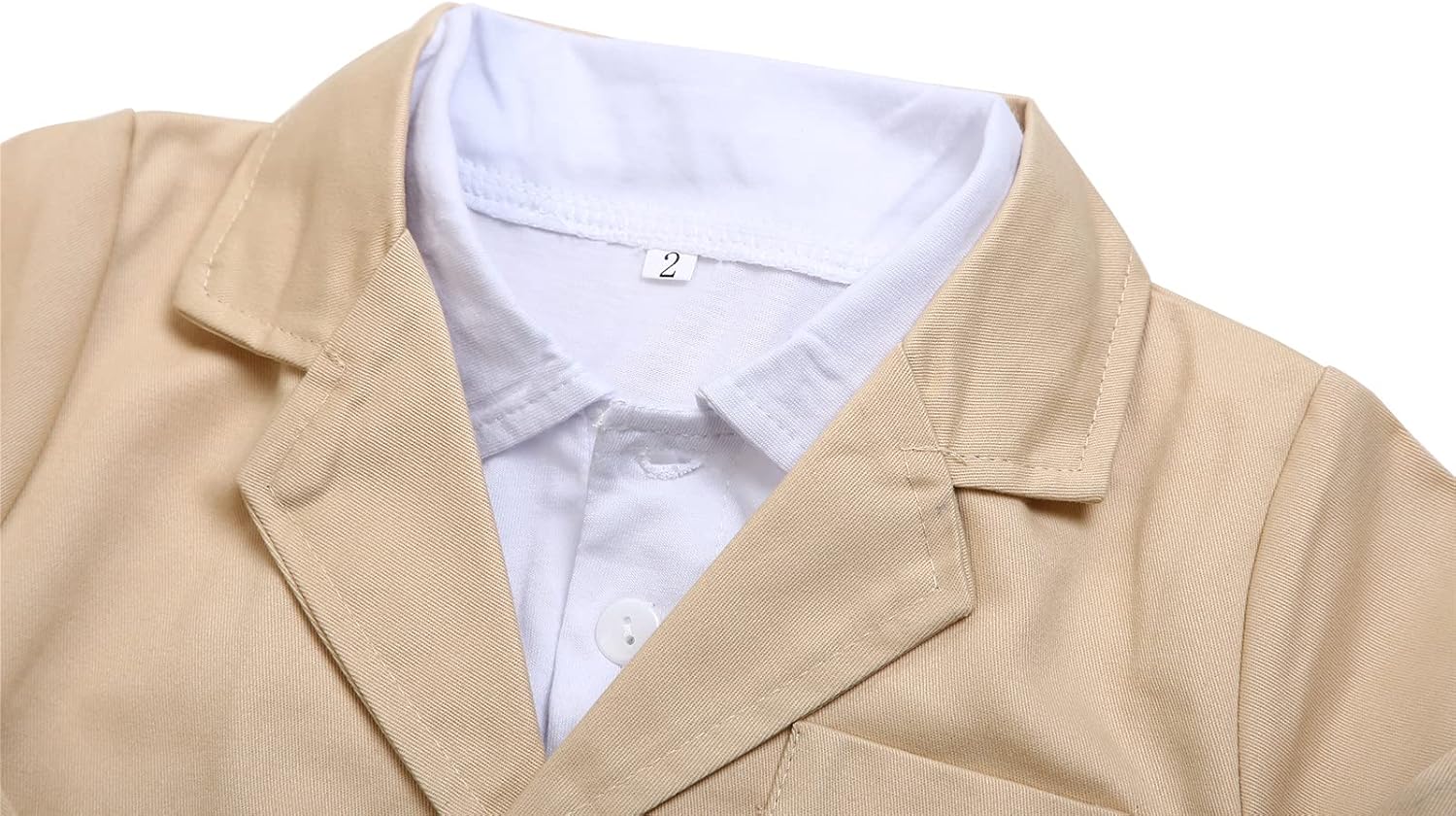 TAOJIAN Baby Boy Gentleman 3 Pieces Shirt Jacket Jeans Set Toddler Pants Clothing - Image 5