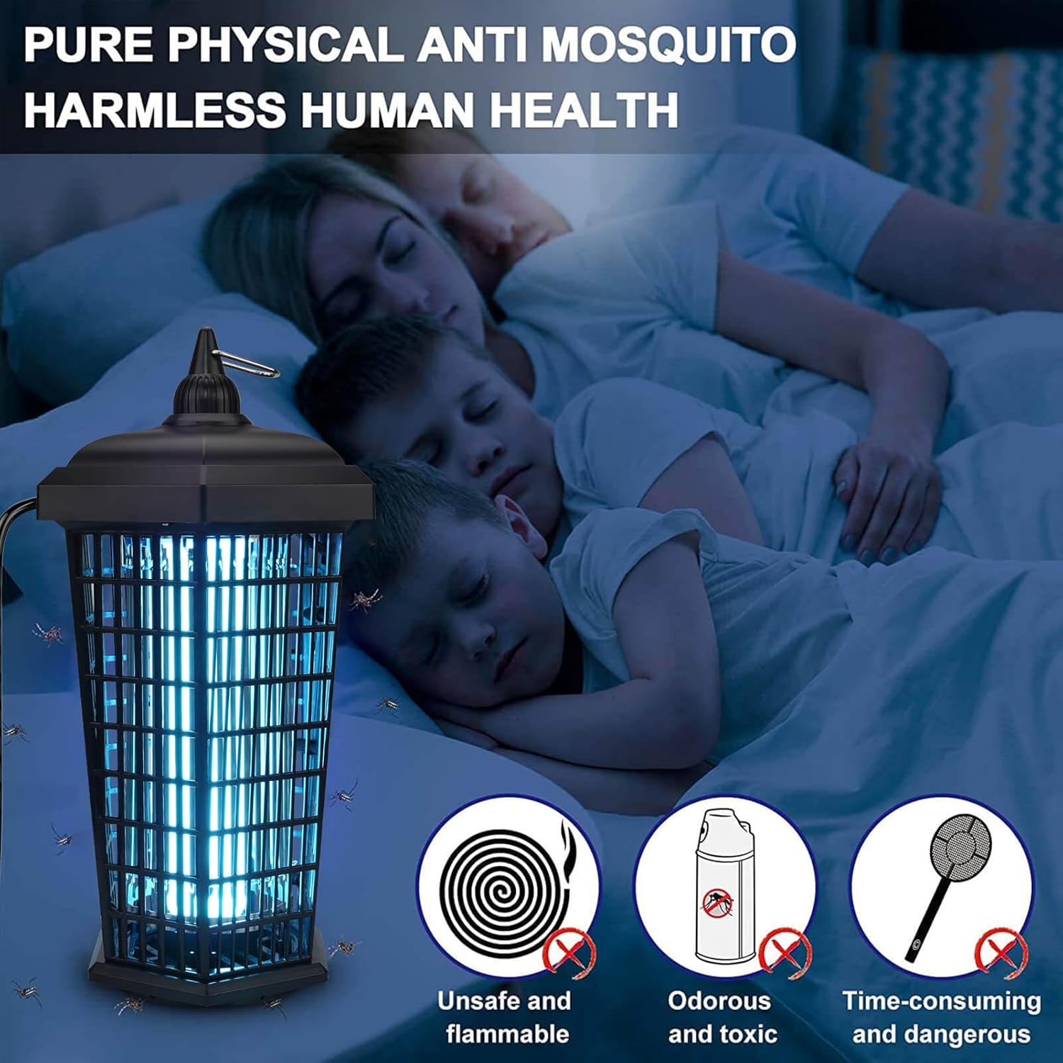 Lanpuly Bug Zapper, ataosquitos eléctrico de 4200 V para interiores y