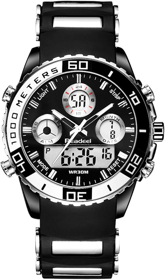 Amazon Youwenメンズ軍事腕時計電子軍隊の豪華な腕時計メンズled男性の時計カジュアルブランドの手首デジタル時計スポーツ メンズ腕時計 腕時計 通販