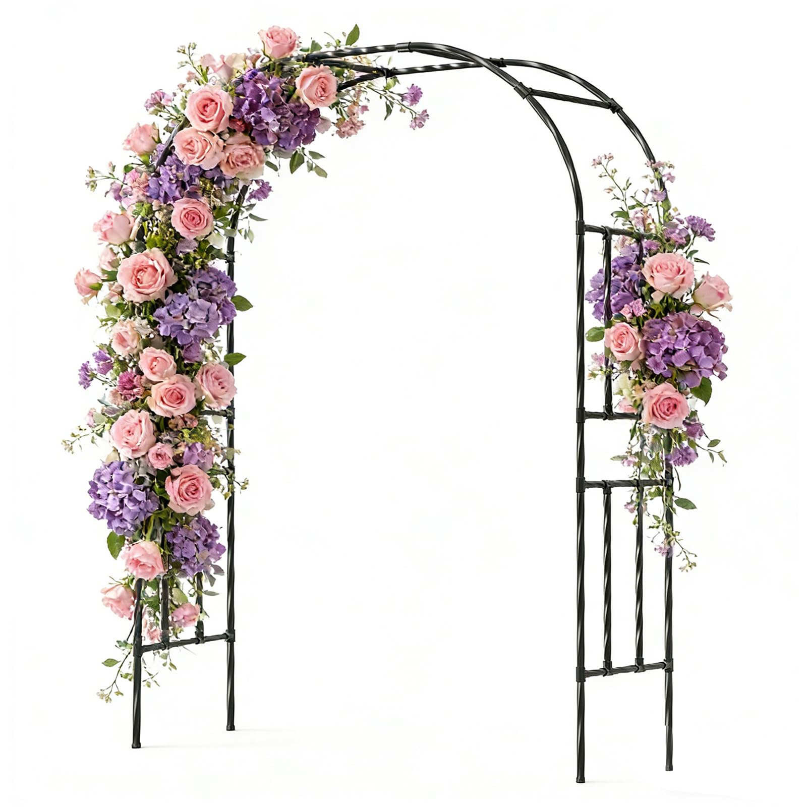 OKSTENCK Metal Garden Arch Gazebo Frame Constructed with 20mm Thickened Galvanized Steel Tubing Suitable for Climbing Plants or Outdoor Decoration (Width 1.5m Height 2.4m)
