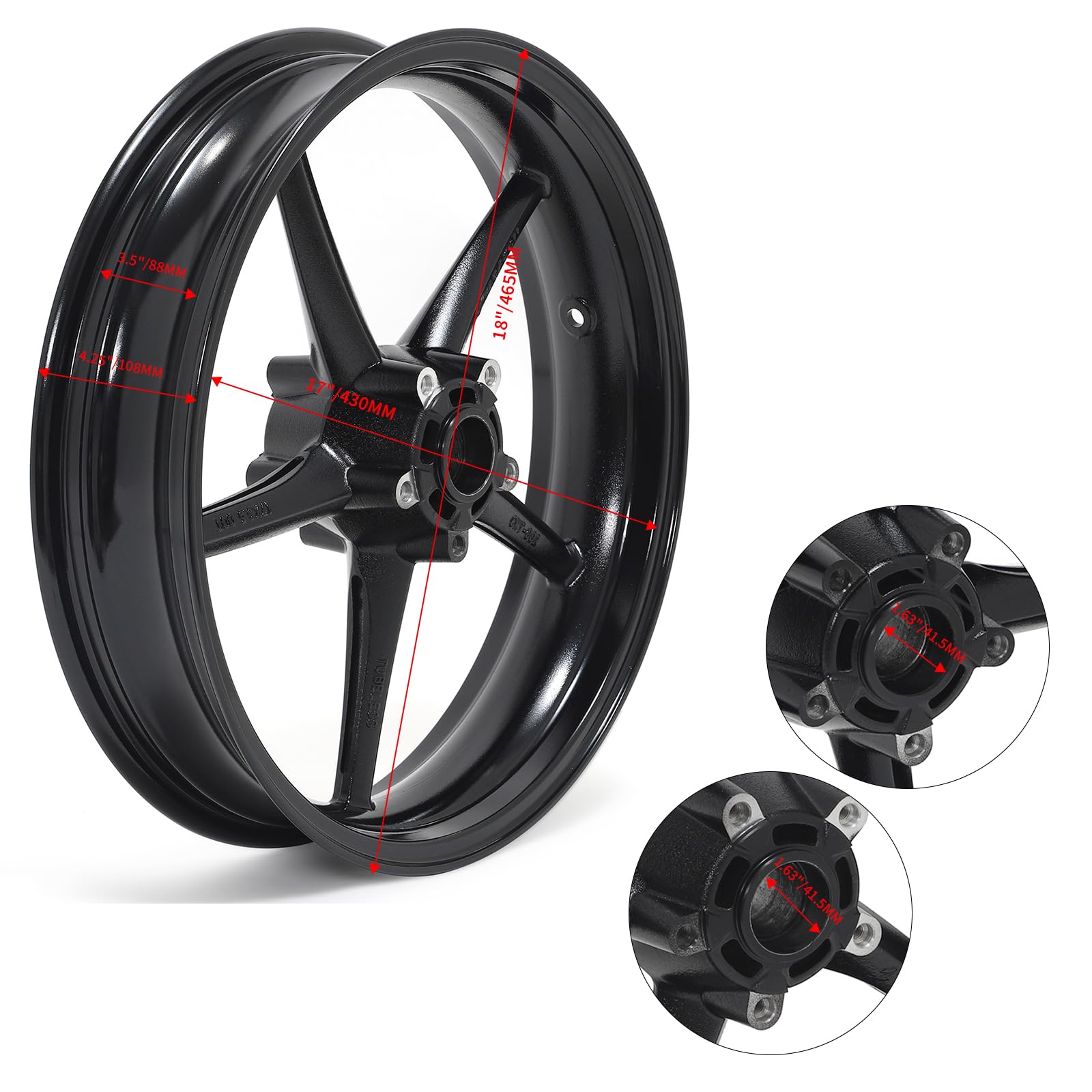 トライアンフ デイトナ675 純正 フロントホイール　17xMT3.5 トライアンフ デイトナ675 純正 フロントホイール 17xMT3.5