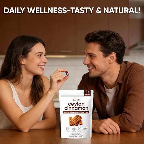 Miniatura 6 de LIRAE Canela de Ceilán, Ceilán canela suave 7200 mg, con aceite MCT, extracto de hierbas altamente biodisponible para energía, apoyo cardíaco y