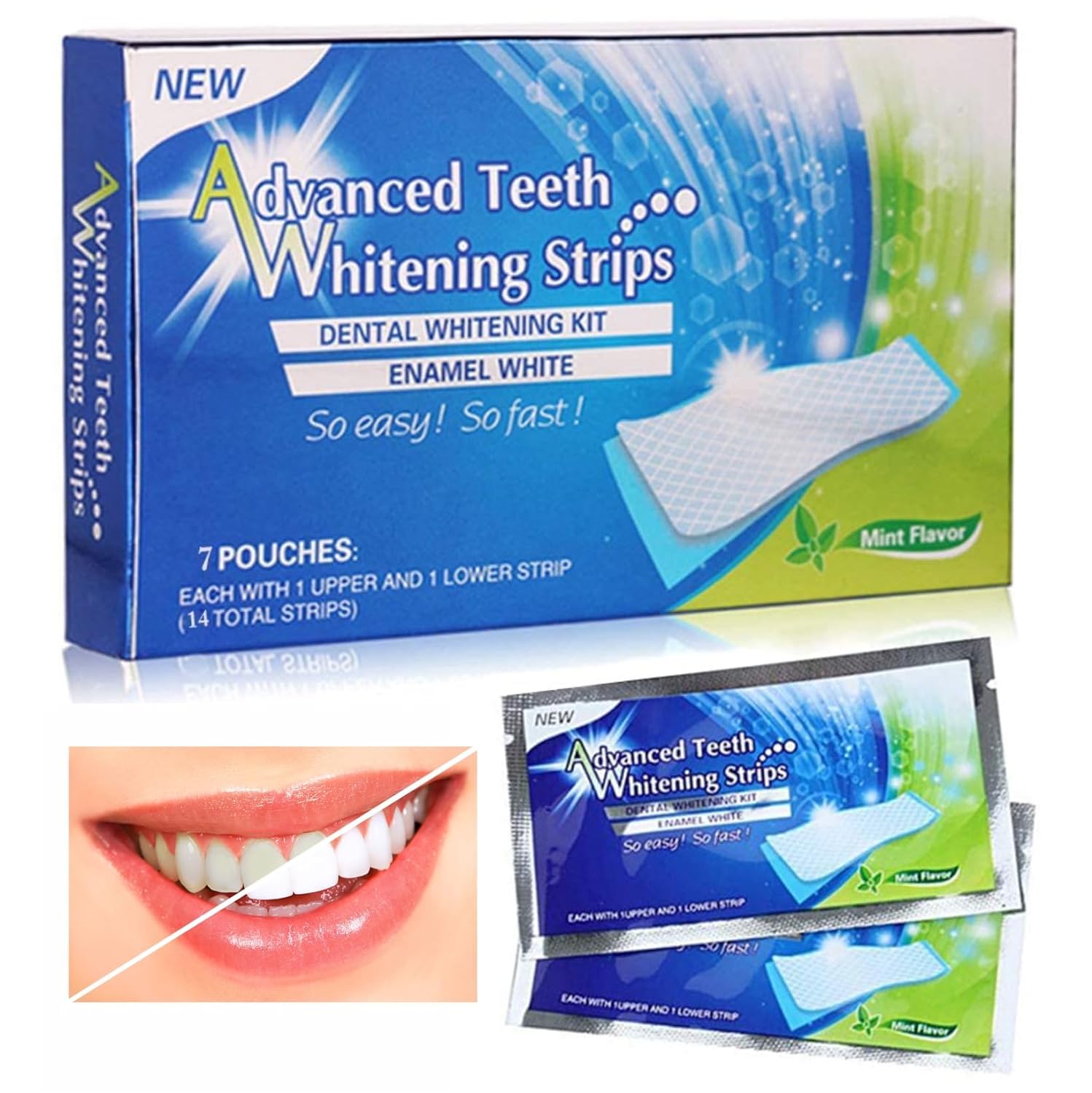 BOGOTA Advanced Professional Teeth Whitening Stirps for Oral Care Teeth Whitening Products Easy to Apply Instant Whitener for Teeth Oral Care