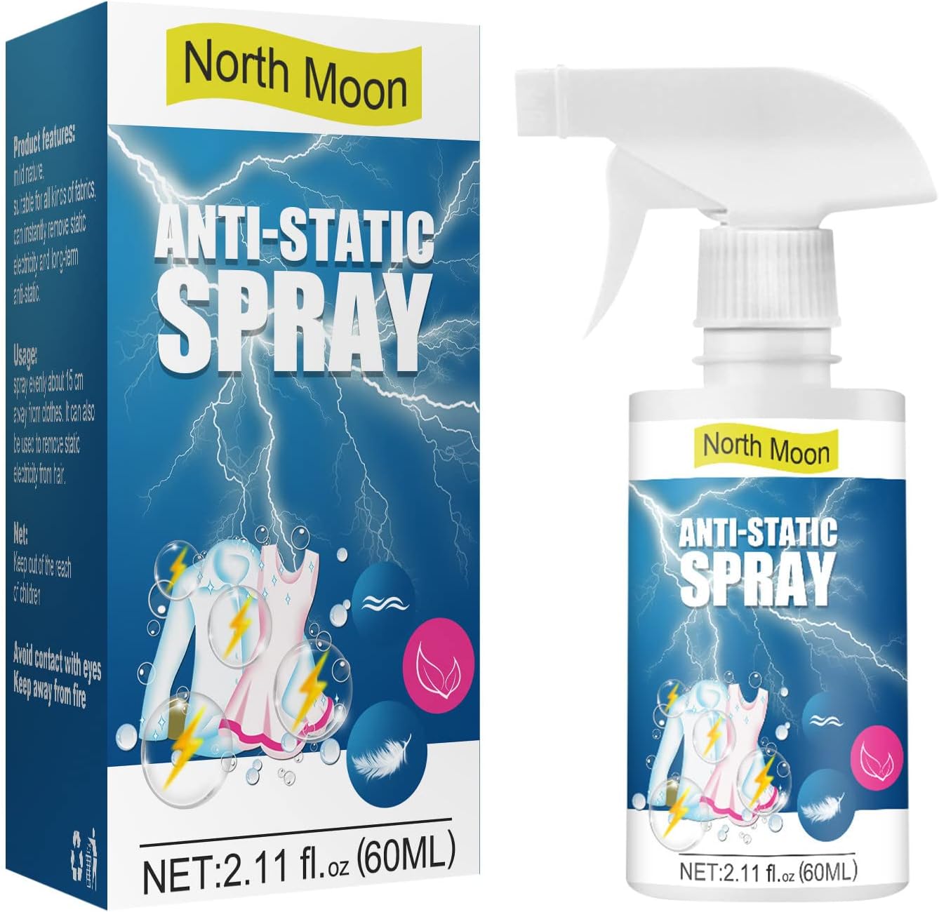 2023 New Antistatic Spray, Static Schmatic for Clothes