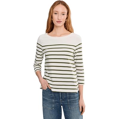 Tommy Bahama Bahama Bliss Stripe 3/4 Sleeve Top coconut