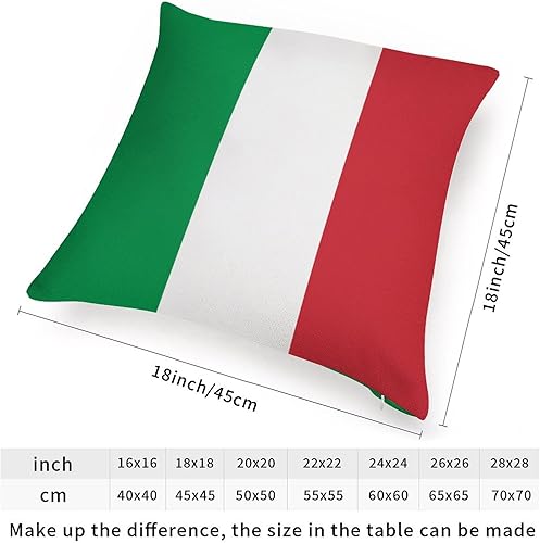Miniatura 2 de Funda de almohada con bandera de Italia de 18 x 18 pulgadas, funda de cojín para sofá, decoración de guardería, funda de almohada moderna de