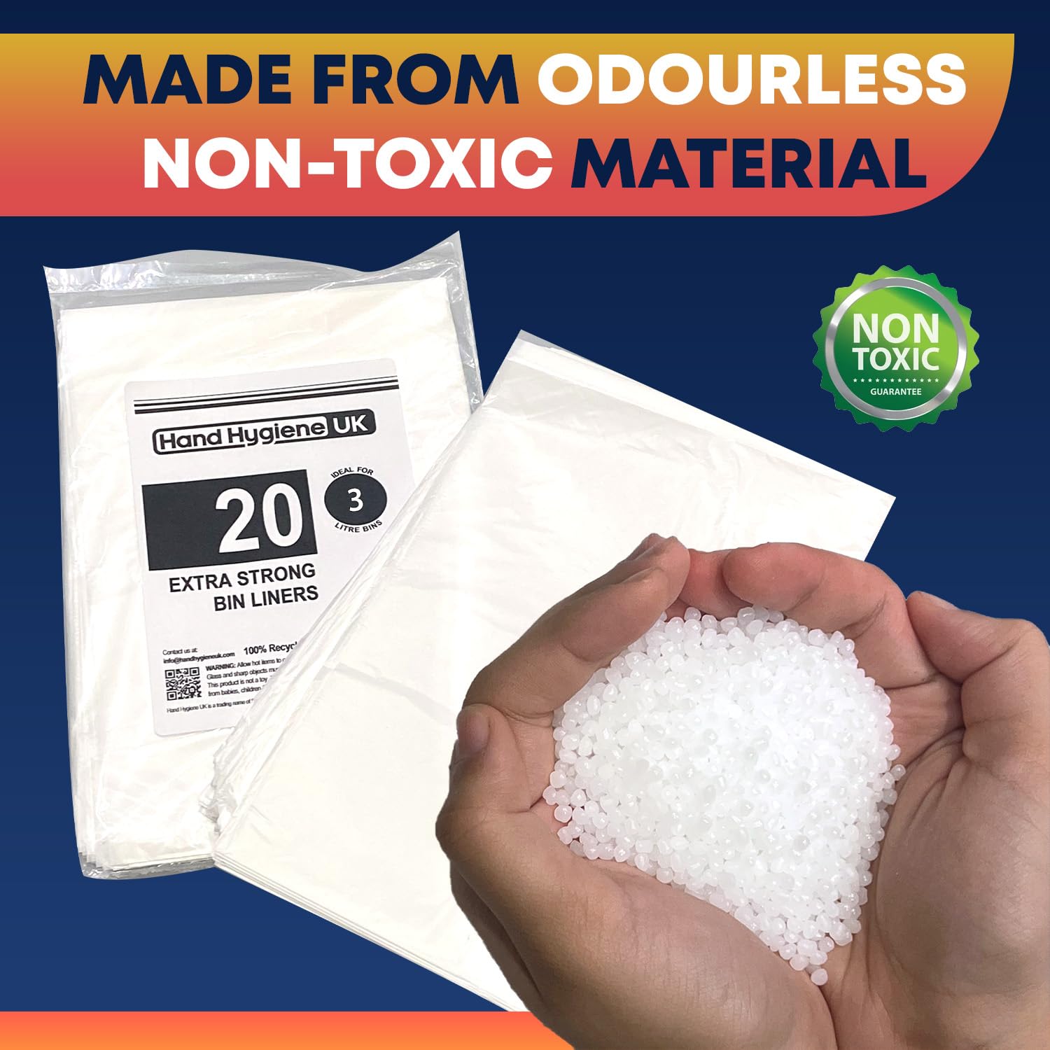 3L Pedal Bin Liners Extra Strong Extra Large Dustbin Waste Bags Small 3 Liter Tr