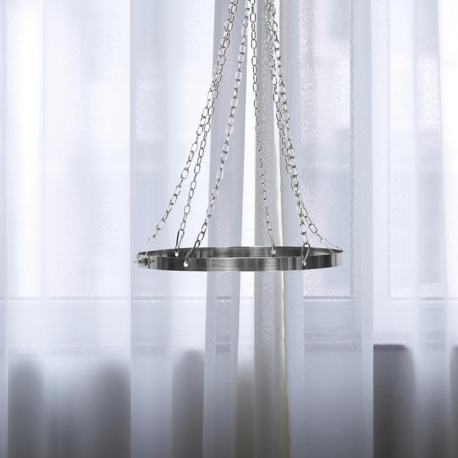 Cabilock Support Suspendre de Rideaux de Plafond en Métal Robuste, Anneau de 30 Cm de Diamètre, Cadre de Fixation pour Auvent et Tentures, Décoration Intérieure et Événementielle