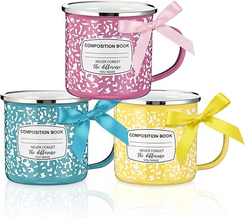Potchen 3 Pcs Teacher Appreciation Gifts 12oz Composition Book Motivational