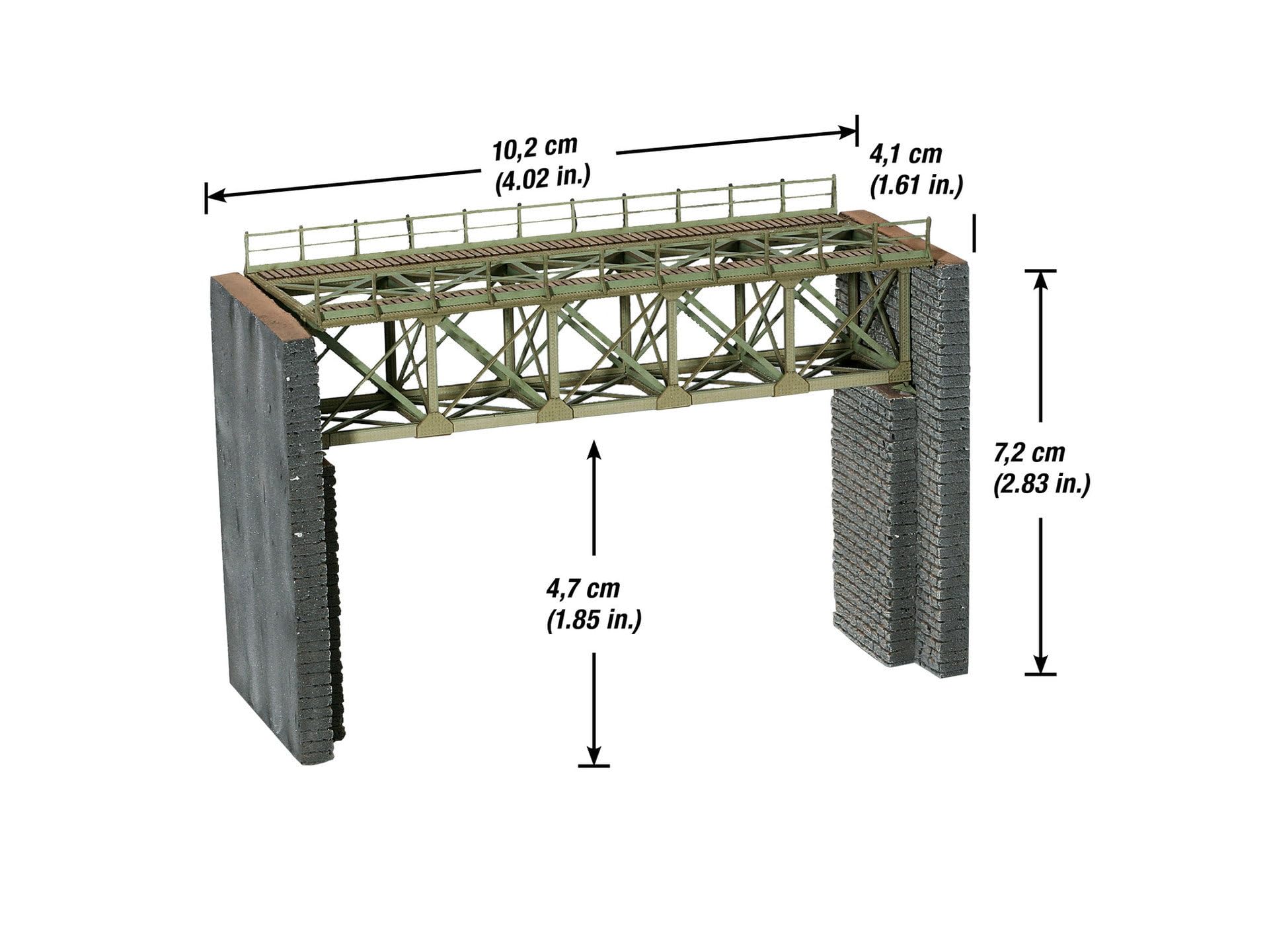 Noch - 62810 - Modélisme Ferroviaire - Pont D'Acier - Kit Découpé Au Laser - 10,2 Cm