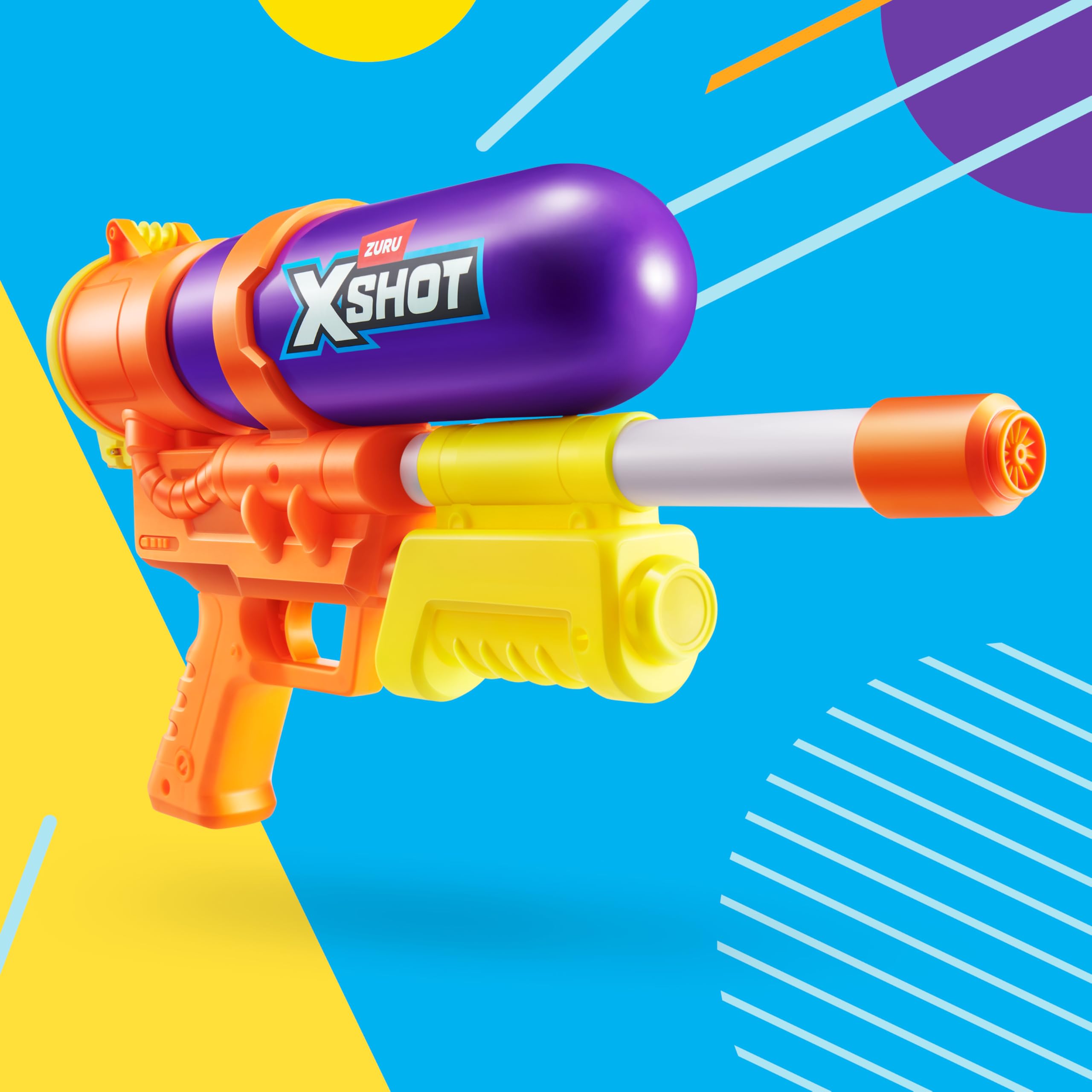 XSHOT Water Fast-Fill 80s Super Splash Water Blaster (Yellow) by ZURU, Vintage-Style with Fast-Fill Tech - Image 2