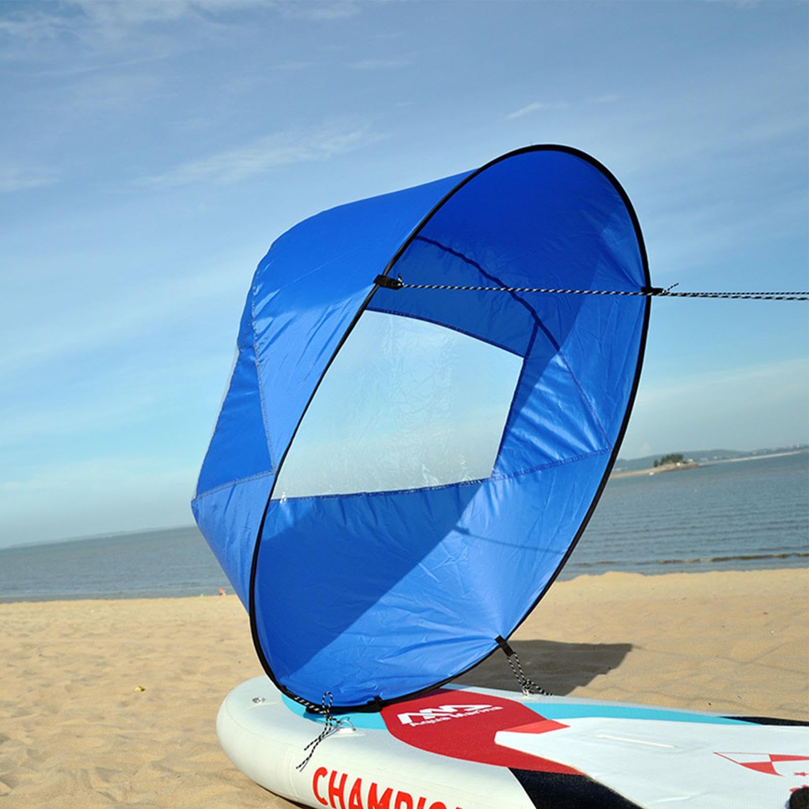 Vela de Viento para Barco de Kayak, Vela de Remo de Viento a Favor del Viento para Kayak - Velas De Kayak Plegables para Tabla De Paddle Velas De Windsurf,Suministros de navegación de Sombra de