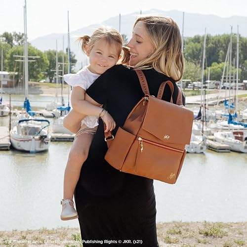 Miniatura 4 de Freshly Picked Classic Mini II - Mochila para pañales de piel vegana lavable de Harry Potter, 8 bolsillos, Harry Potter, Classic