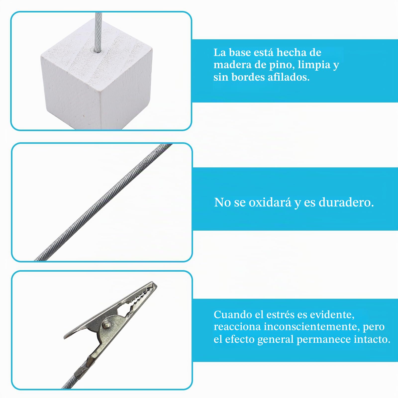 30 Piezas Memo Clip Foto Titular Memo con Pinza y Base Portafotos Pinzas Foto Madera Porta Notas para Oficina Bodas Fiestas Tiendas Restaurantes Decoración de Hogar (Blanco）