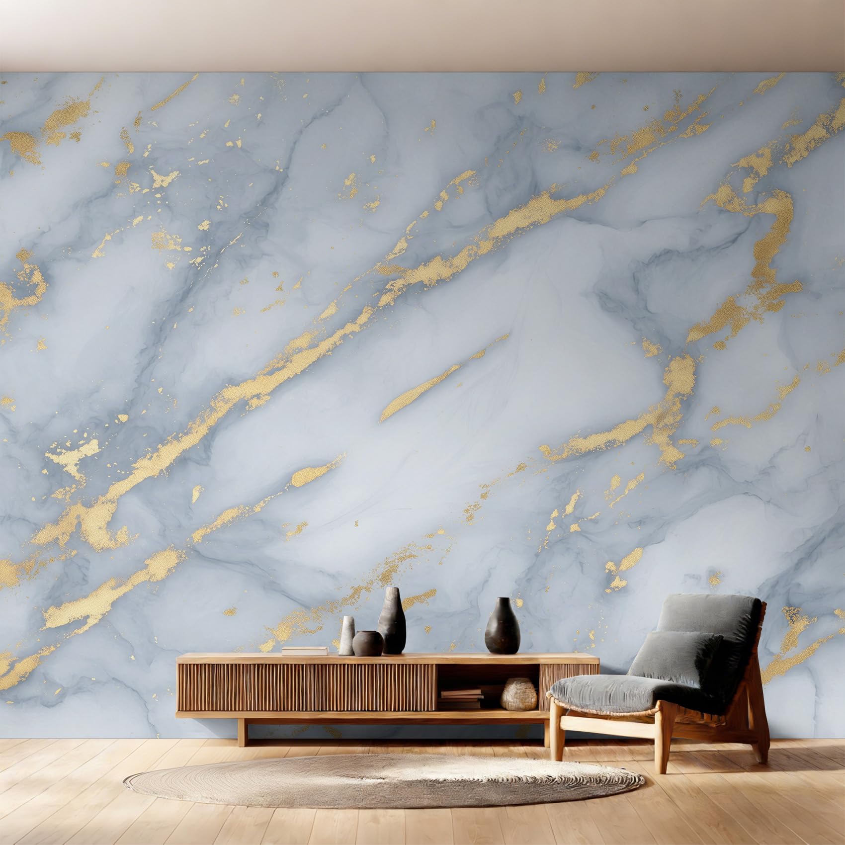 Papier peint marbre blanc abstrait : creez une ambiance epuree dans votre cuisine