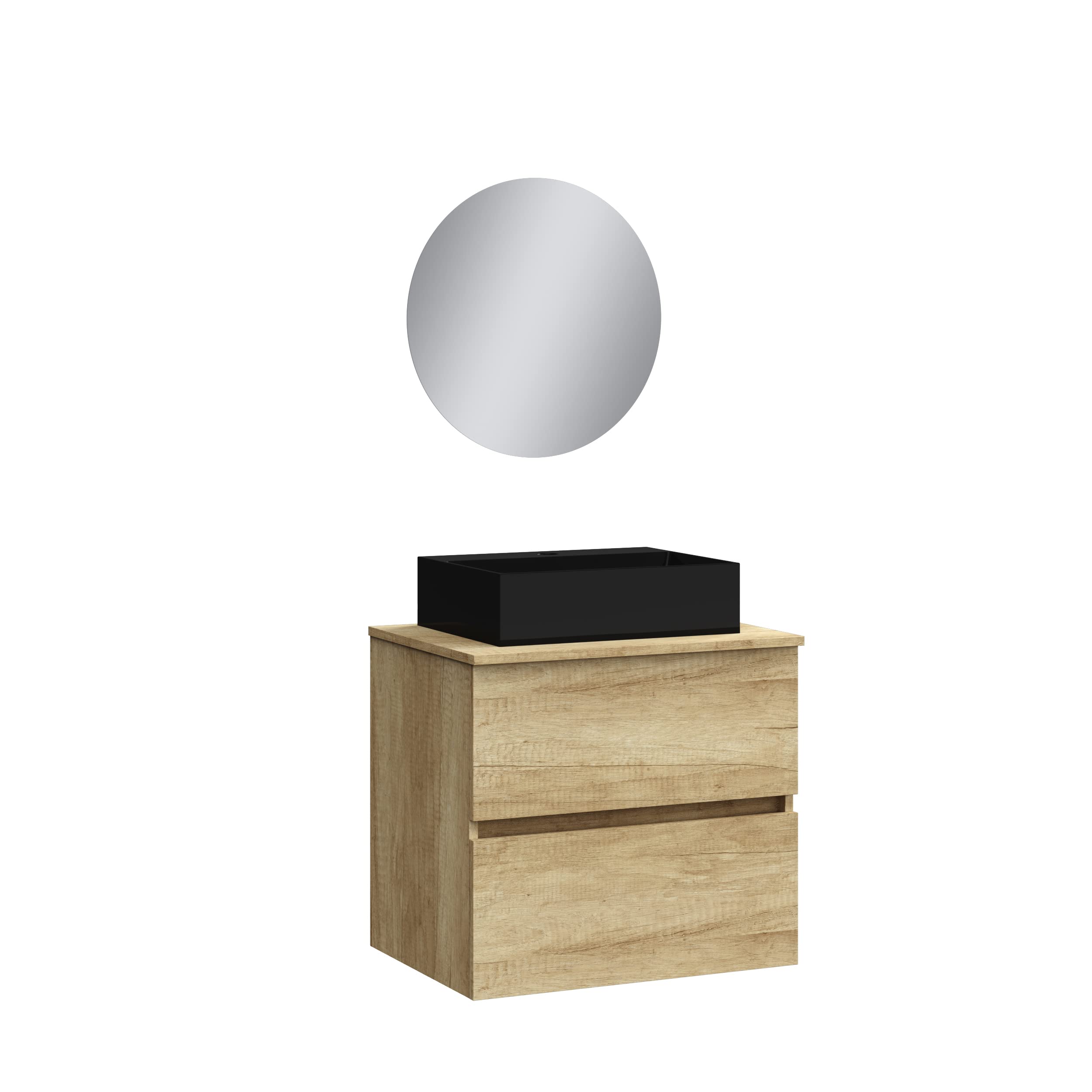 Mueble de baño suspendido con lavabo rectangular para optimizar tu aseo