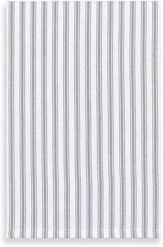 Miniatura 10 de Cackleberry Home Juego de 3 toallas de cocina de rayas blancas y negras de 18 x 28 pulgadas, 100% algodón tejido