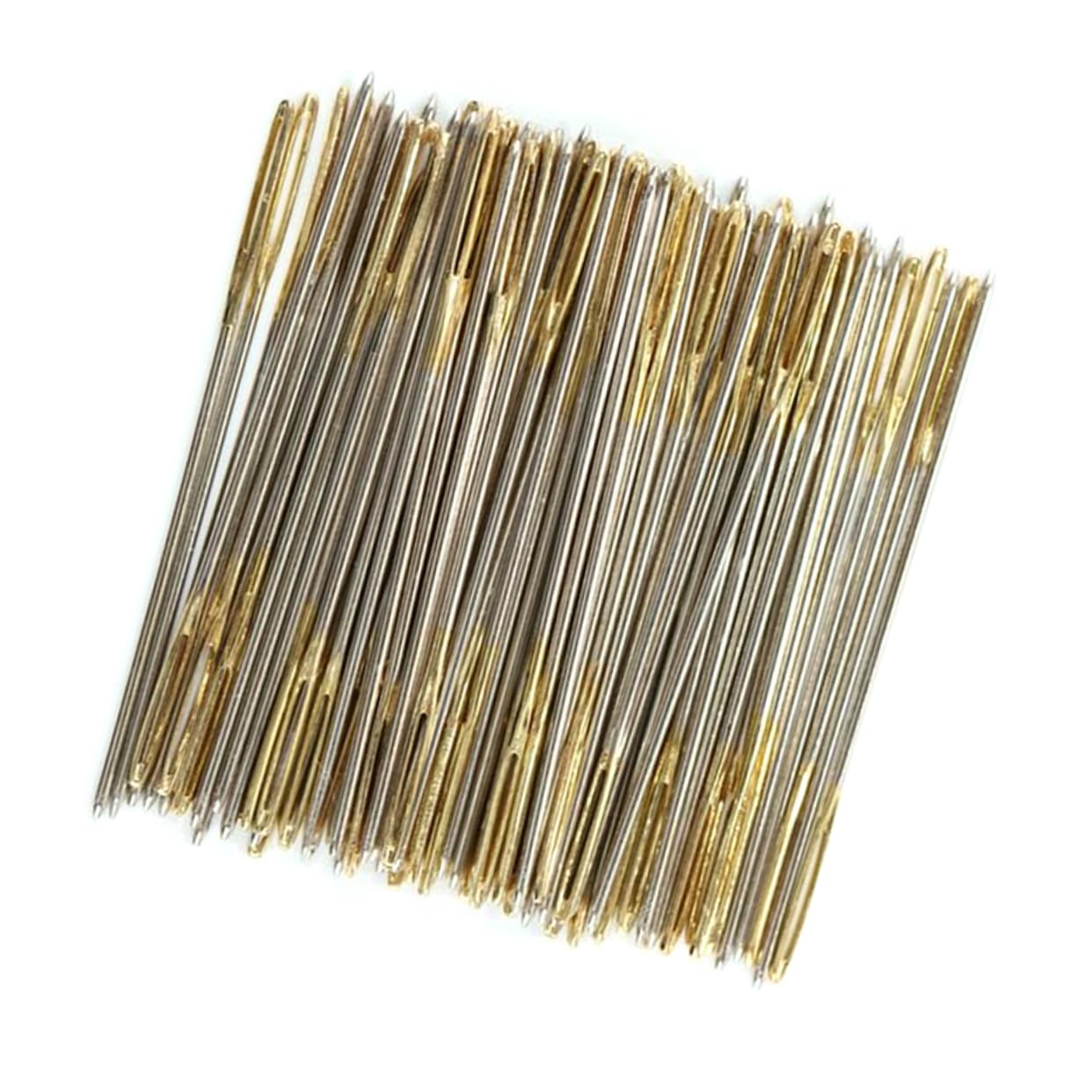 ULDIGI Needles Golden Tail Set 100pcs Point Embroidery Needles Versatile for Darning Crafting