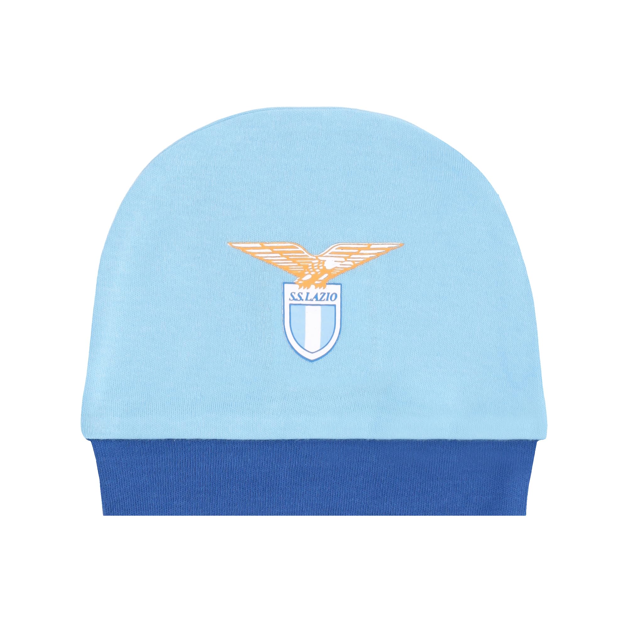 SS Lazio Set 2 Cuffiette Neonato, Berretto Unisex - Bimbi 0-24