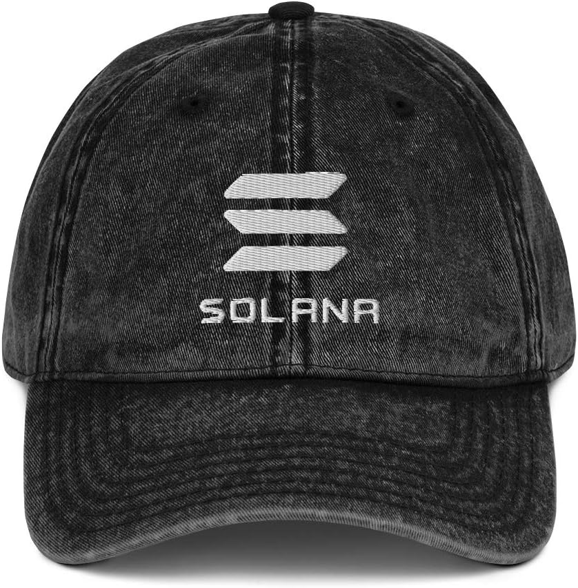 Solana Hat (Embroidered Vintage Cotton Twill Cap) SOL Crypto