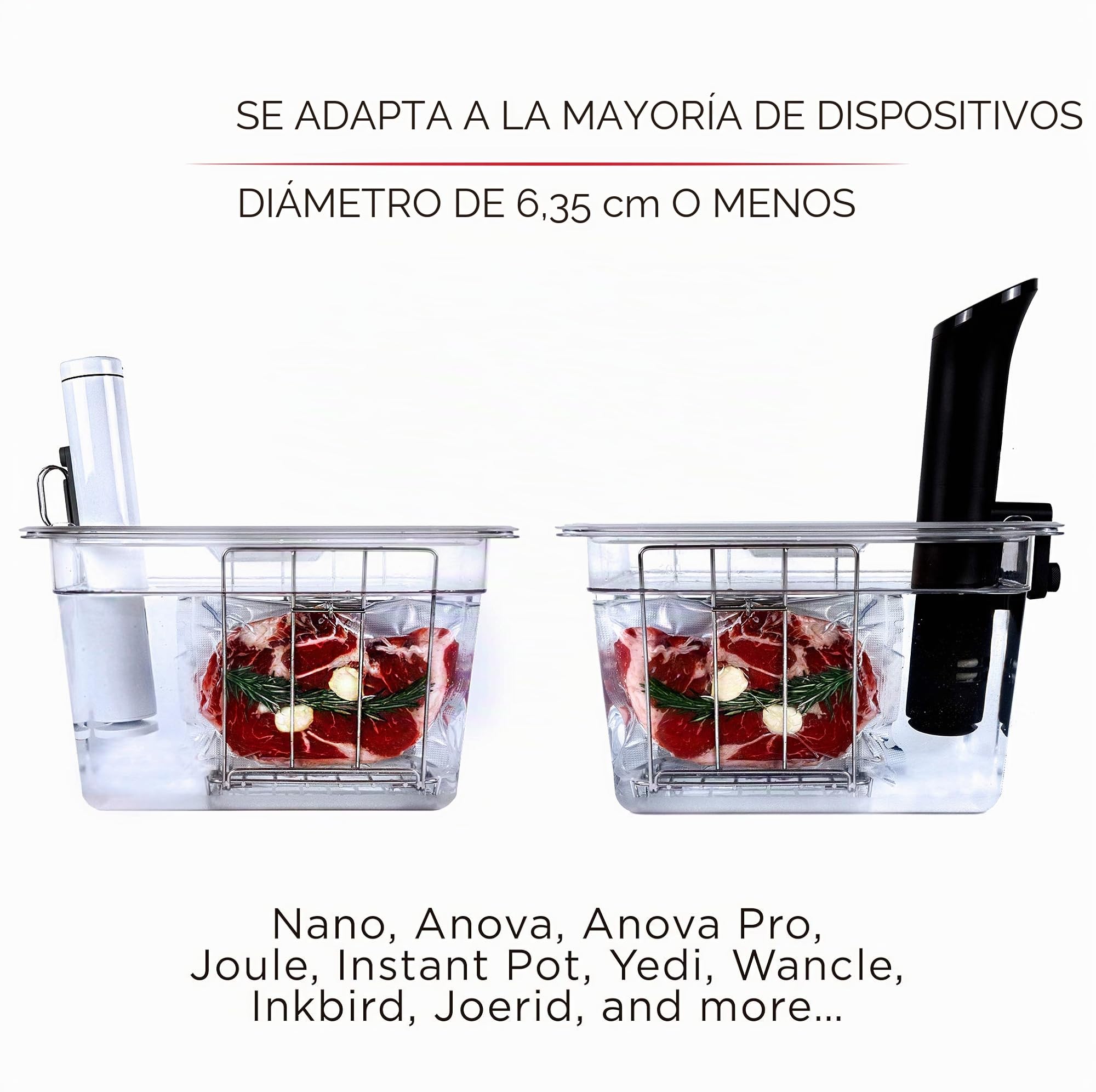 VÄESKE Recipiente Sous Vide con Tapa y Rejilla | Previene Flotación | Cocina a la perfección | Compatible con la Mayoría de los Roner Sous Vide (11 L)