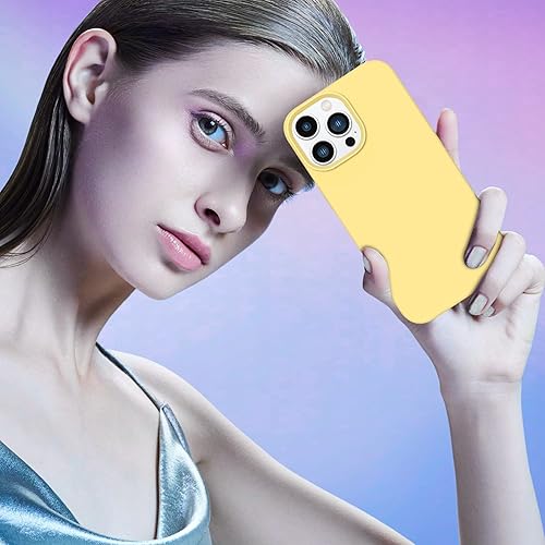 Miniatura 9 de DOMAVER Funda para iPhone 14 Pro, silicona líquida, gel suave, forro de microfibra, funda de cojín a prueba de golpes, funda protectora para iPhone