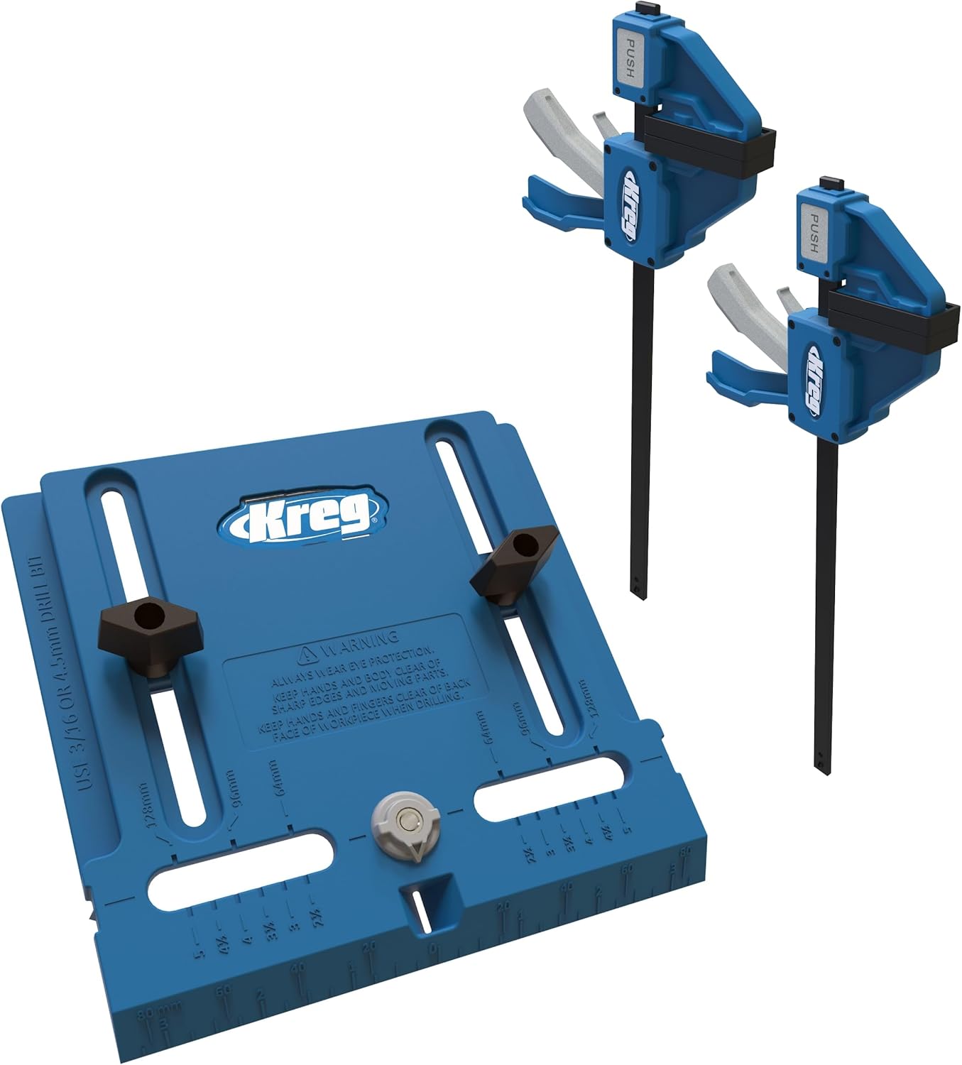 Kreg KHI-Pull Cabinet Hardware Installation Jig with 12" VersaGrip Clamps