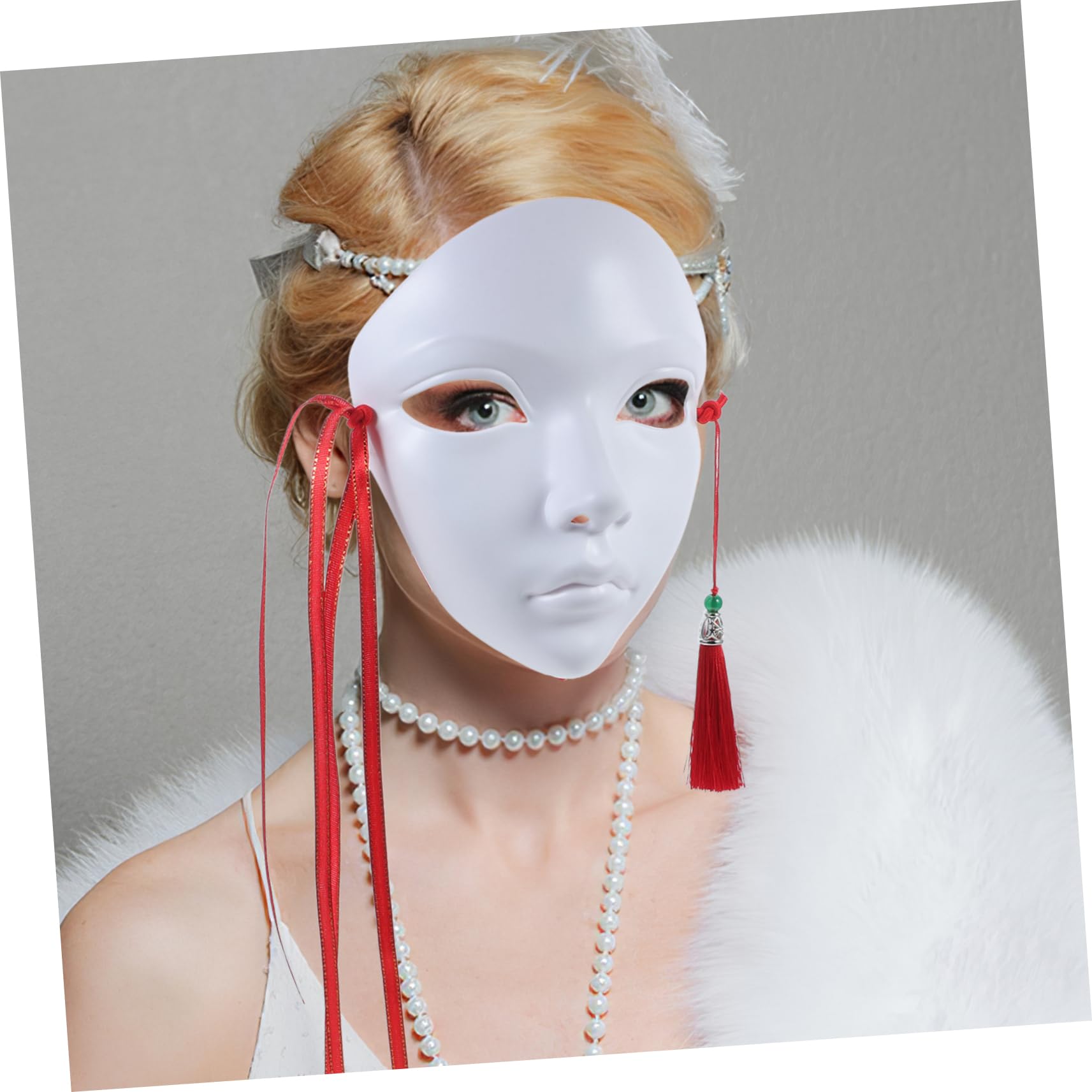 TOYANDONA 2pezzi Maschera Bianca Vuota Per Maschera Da Dipingere Per Cosplay e Festival Di Maschere Per Halloween e Masquerade Creatività e Divertimento Assicurati