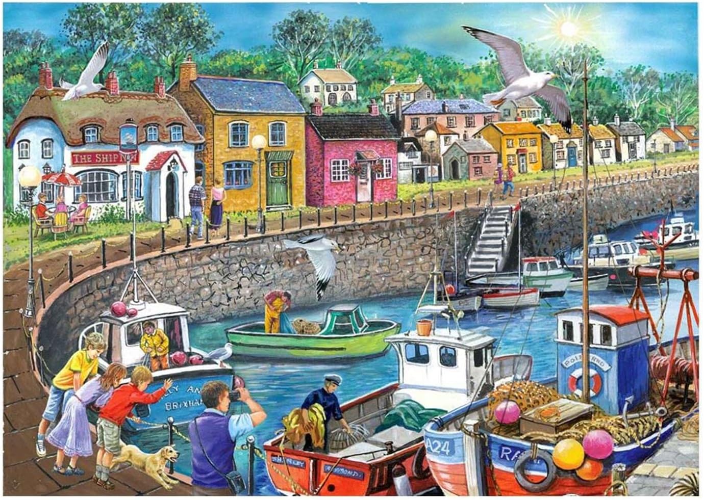 The House of Puzzles - Seagull View Jigsaw - Big 250 Piece Jigsaws for Adults & Kids, Extra Large Pieces, Artist Illustrated, Scenic Landscape, Deluxe Puzzle Gifts