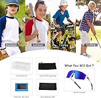 Vista 66 de MVPTGRS Gafas de sol de béisbol juveniles para niños y niñas de 8 a 14 años TR90 con marco para niños, gafas de sol deportivas para sóftbol