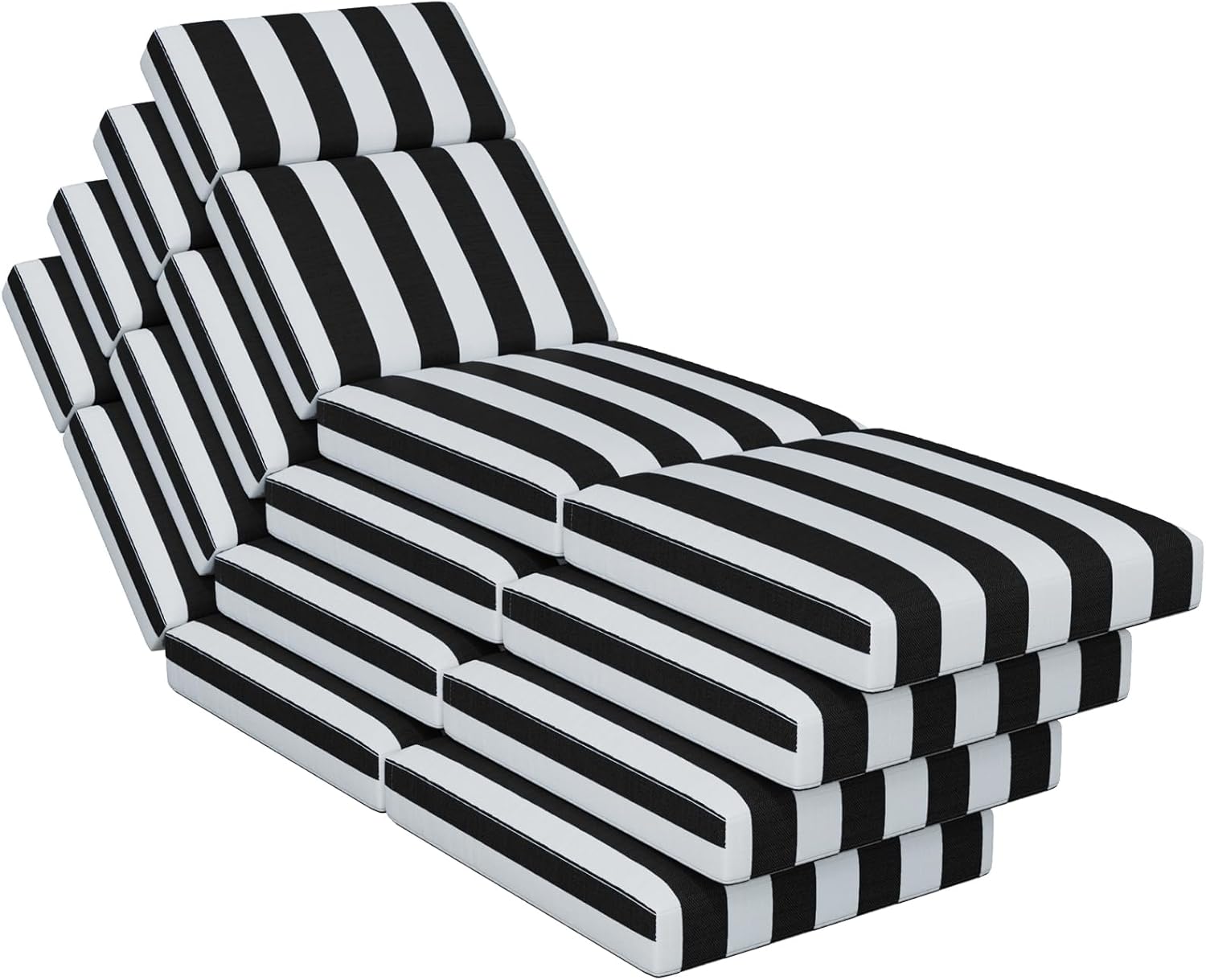 Chaise Lounge Cushions Outdoor, 72 x 21 x 4 Inch Lounge Chair Cushions for Outdoor Furniture - Waterproof Lounge Patio Replacement Cushion, 4In Fade-Resistant ThickPatio Chaise Lounge Cushion